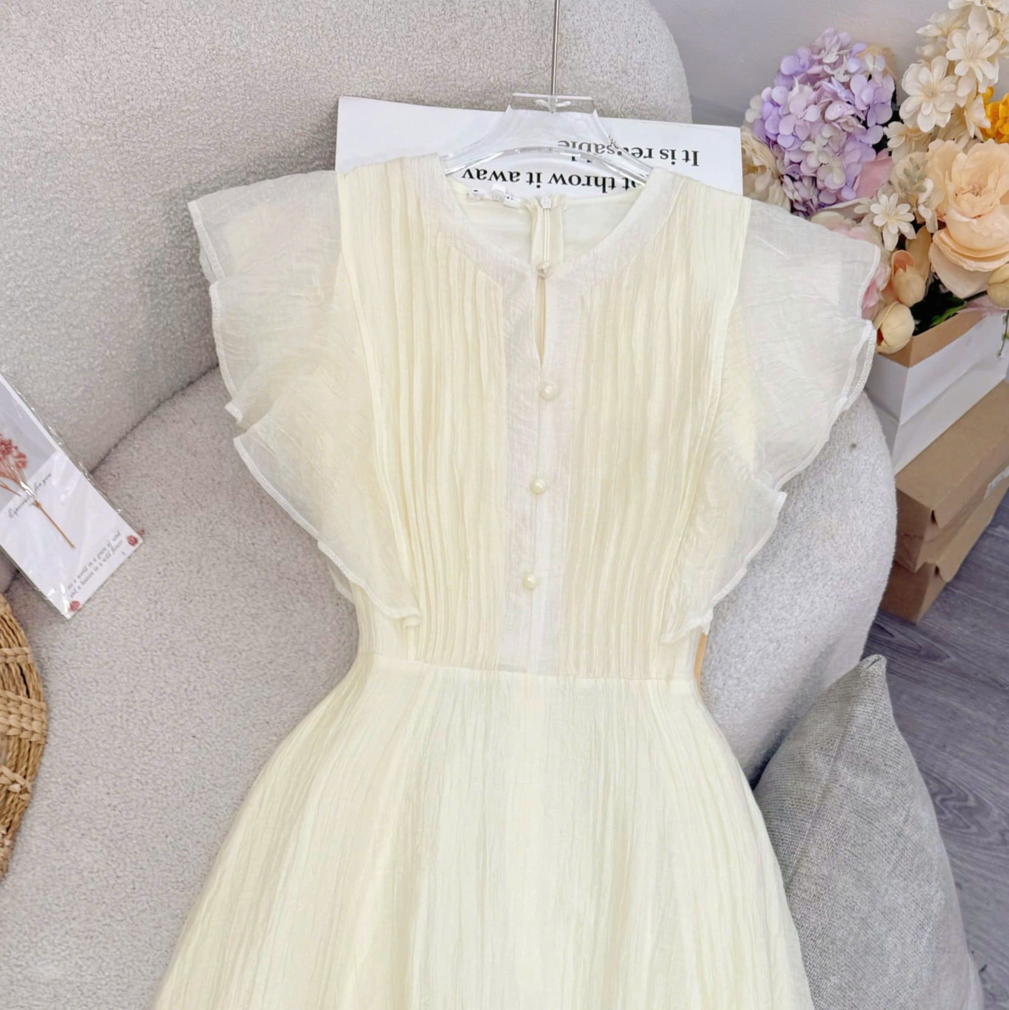 Đầm Thiết Kế Vai Bèo Buộc Eo Đầm Đi Tiệc TuTu Store Mã D1898