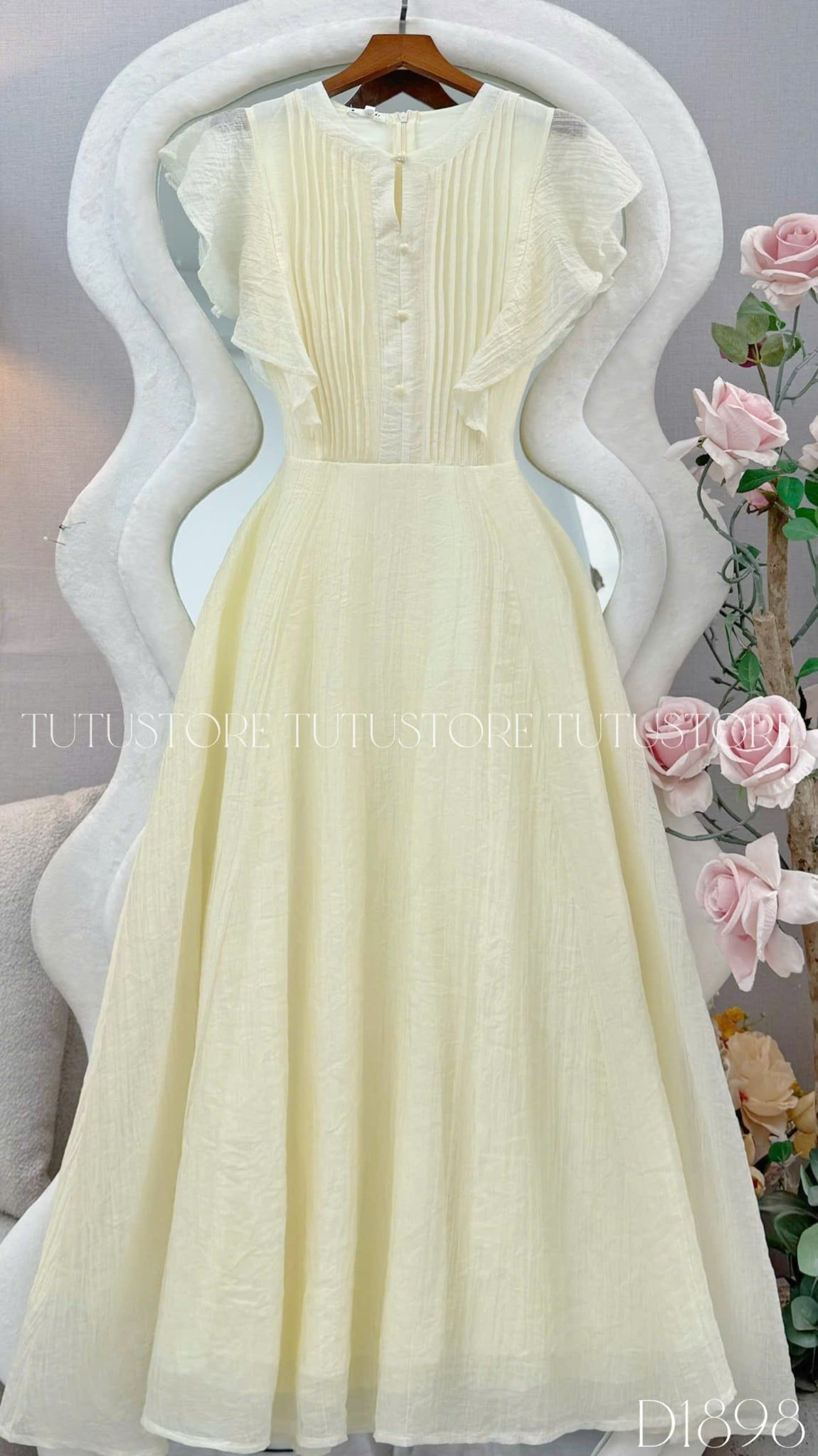Đầm Thiết Kế Vai Bèo Buộc Eo Đầm Đi Tiệc TuTu Store Mã D1898