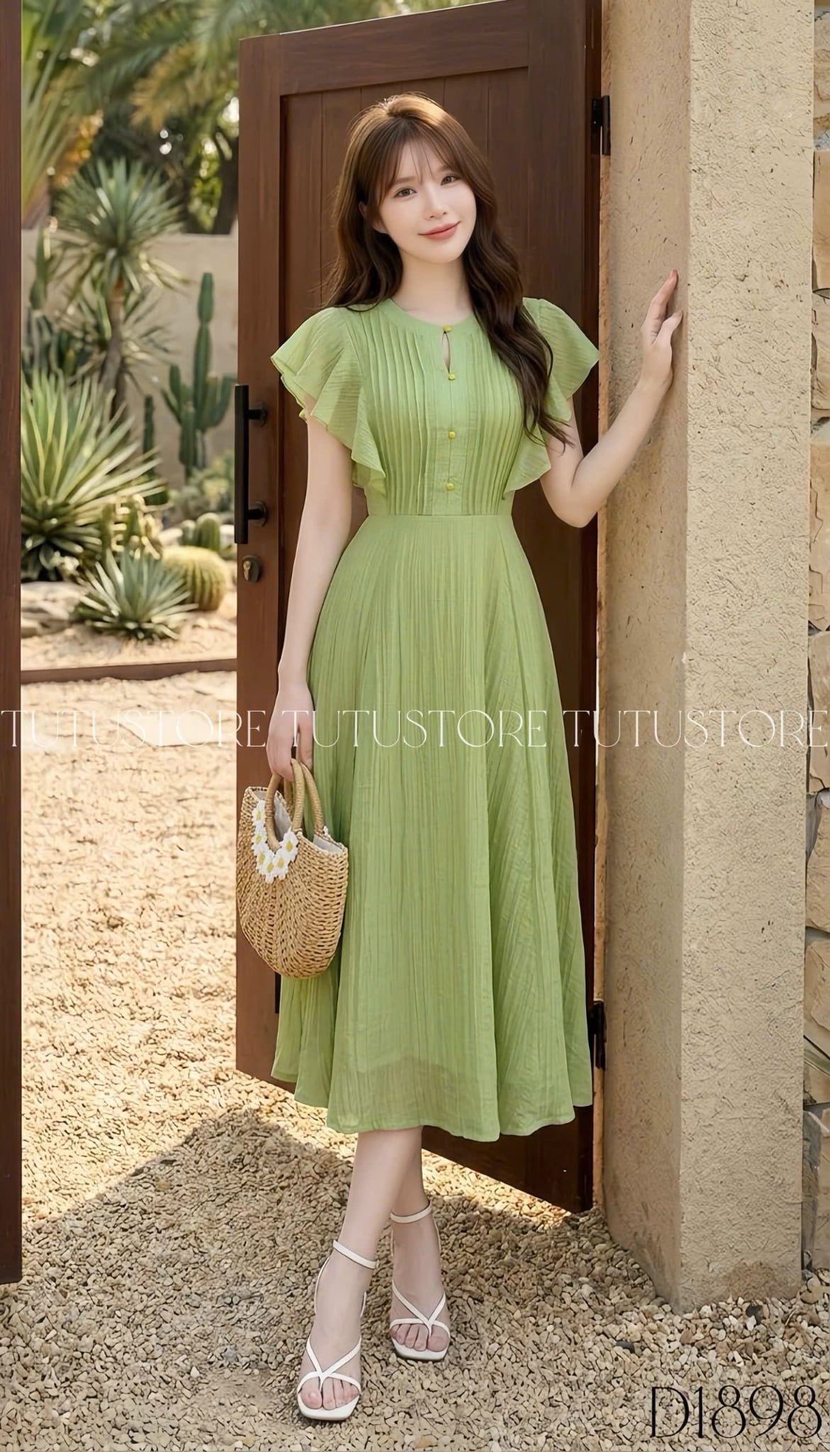 Đầm Thiết Kế Vai Bèo Buộc Eo Đầm Đi Tiệc TuTu Store Mã D1898