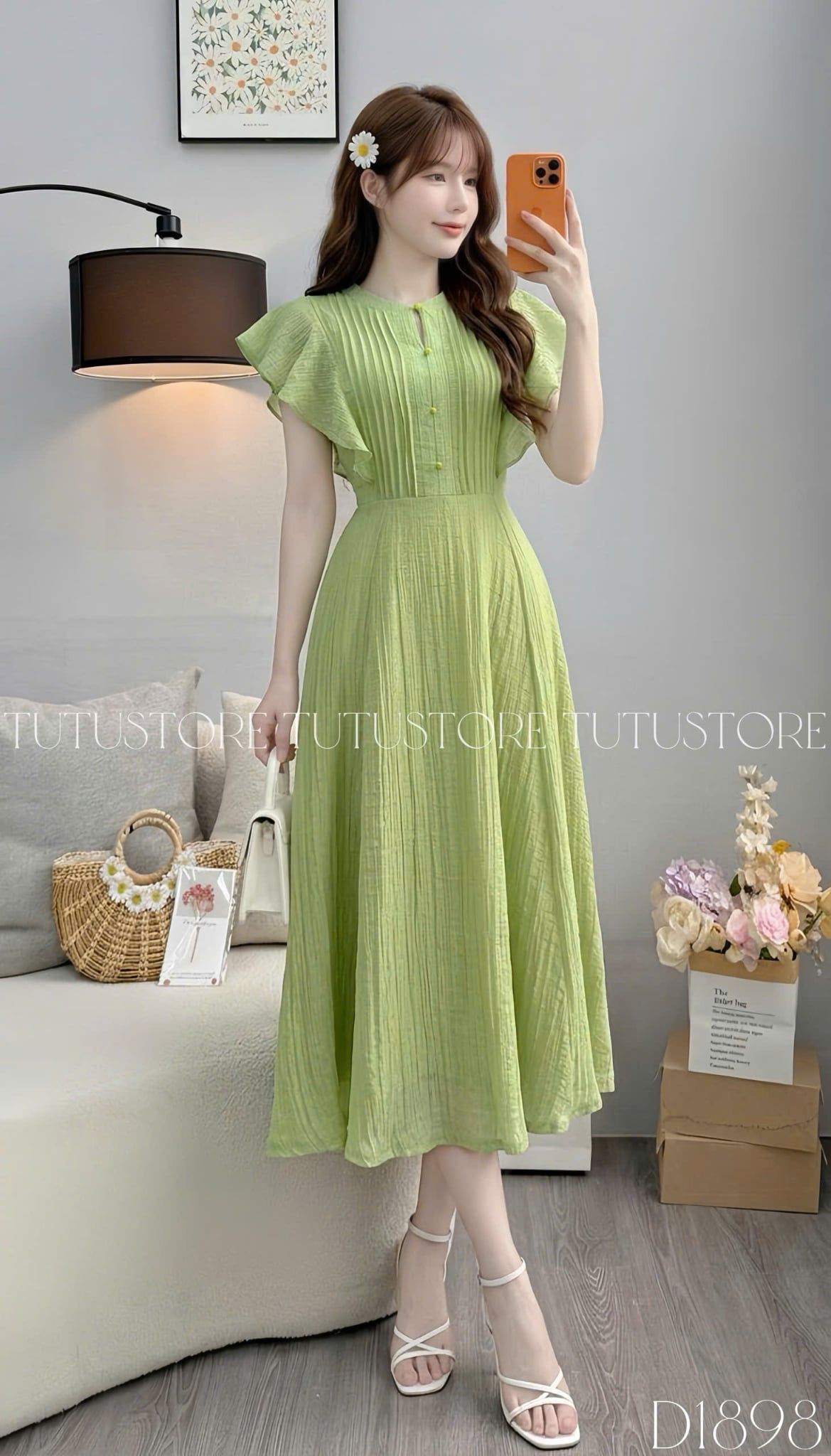 Đầm Thiết Kế Vai Bèo Buộc Eo Đầm Đi Tiệc TuTu Store Mã D1898