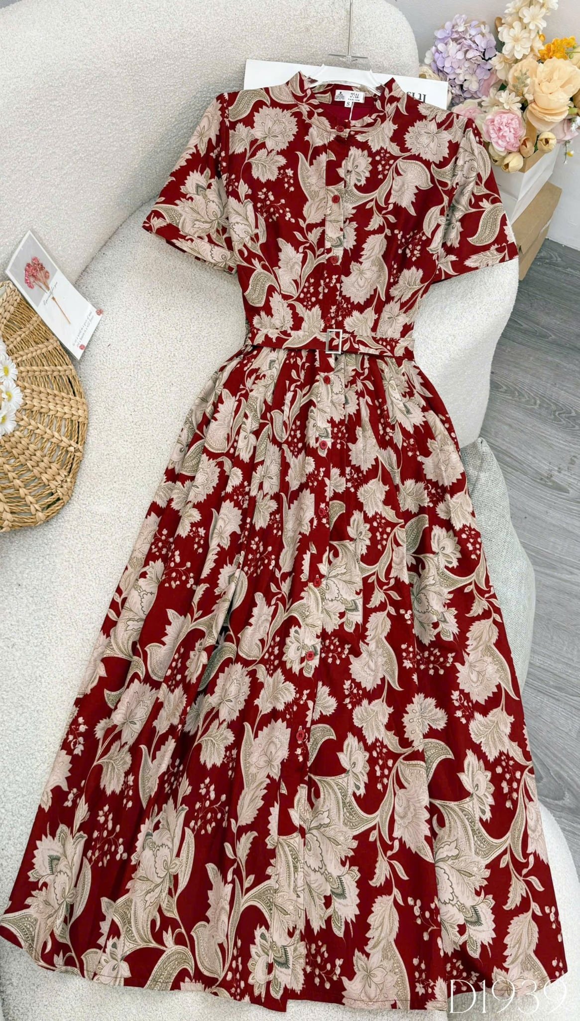 Đầm Thiết Kế Cổ Sơ Mi Dáng Xòe Đầm Đi Tiệc TuTu Store Mã D1939