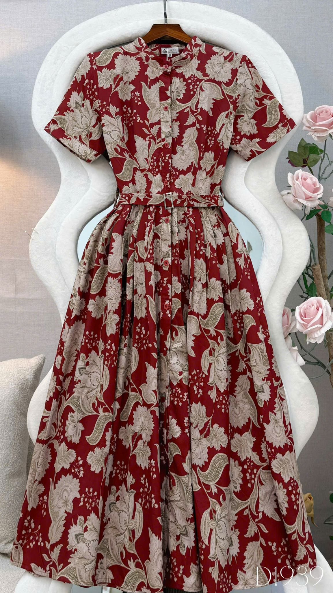 Đầm Thiết Kế Cổ Sơ Mi Dáng Xòe Đầm Đi Tiệc TuTu Store Mã D1939