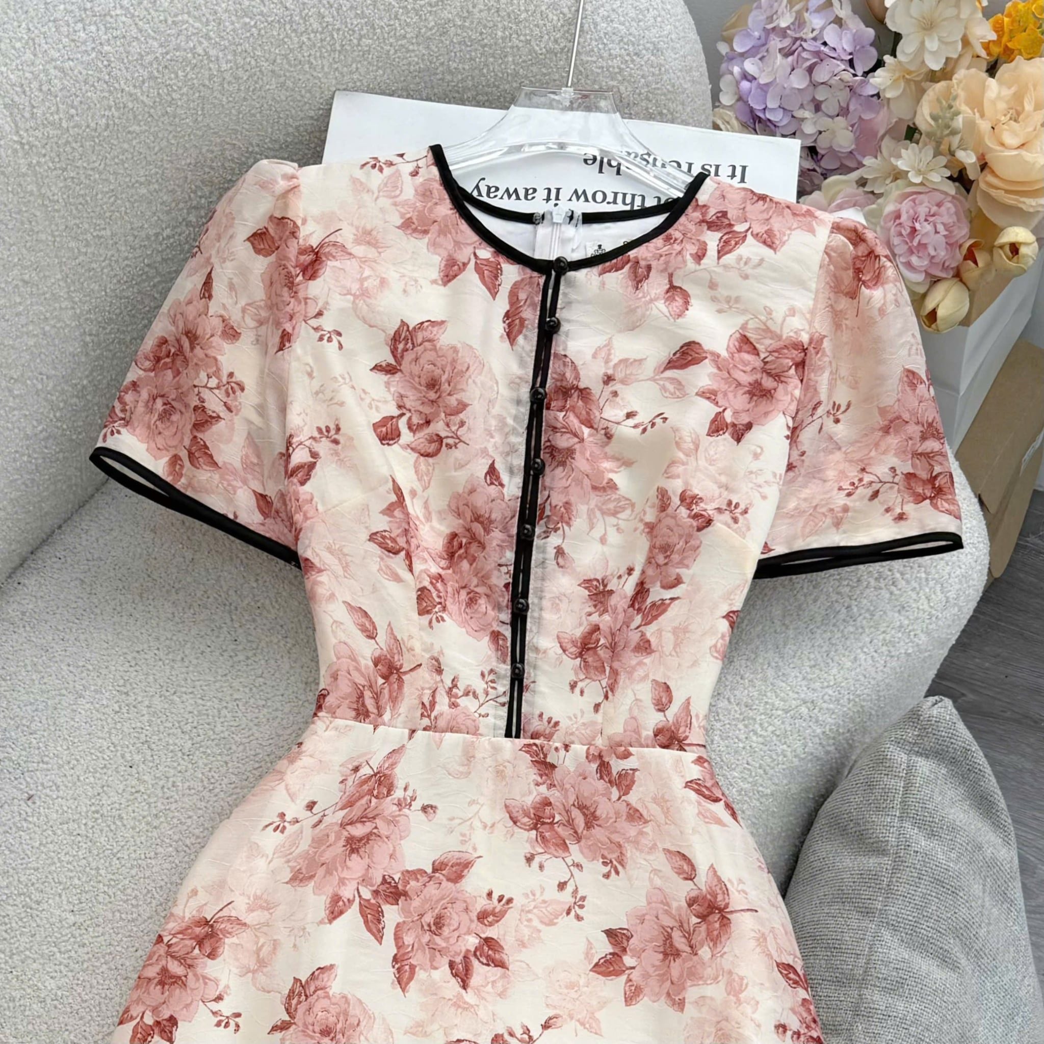 Đầm Thiết Kế Cổ Tròn Dáng Dài Đi Tiệc TuTu Store Mã D1969