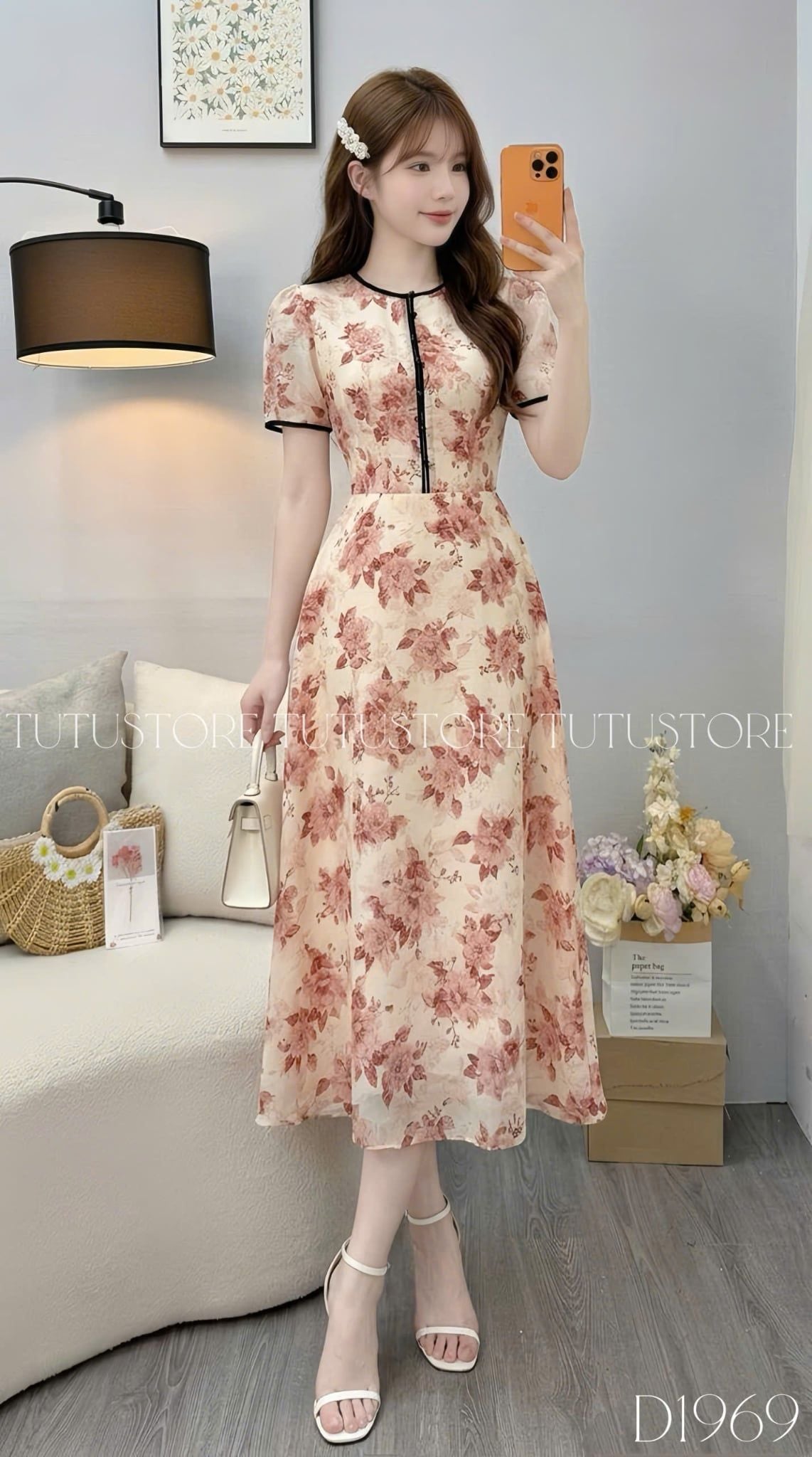 Đầm Thiết Kế Cổ Tròn Dáng Dài Đi Tiệc TuTu Store Mã D1969
