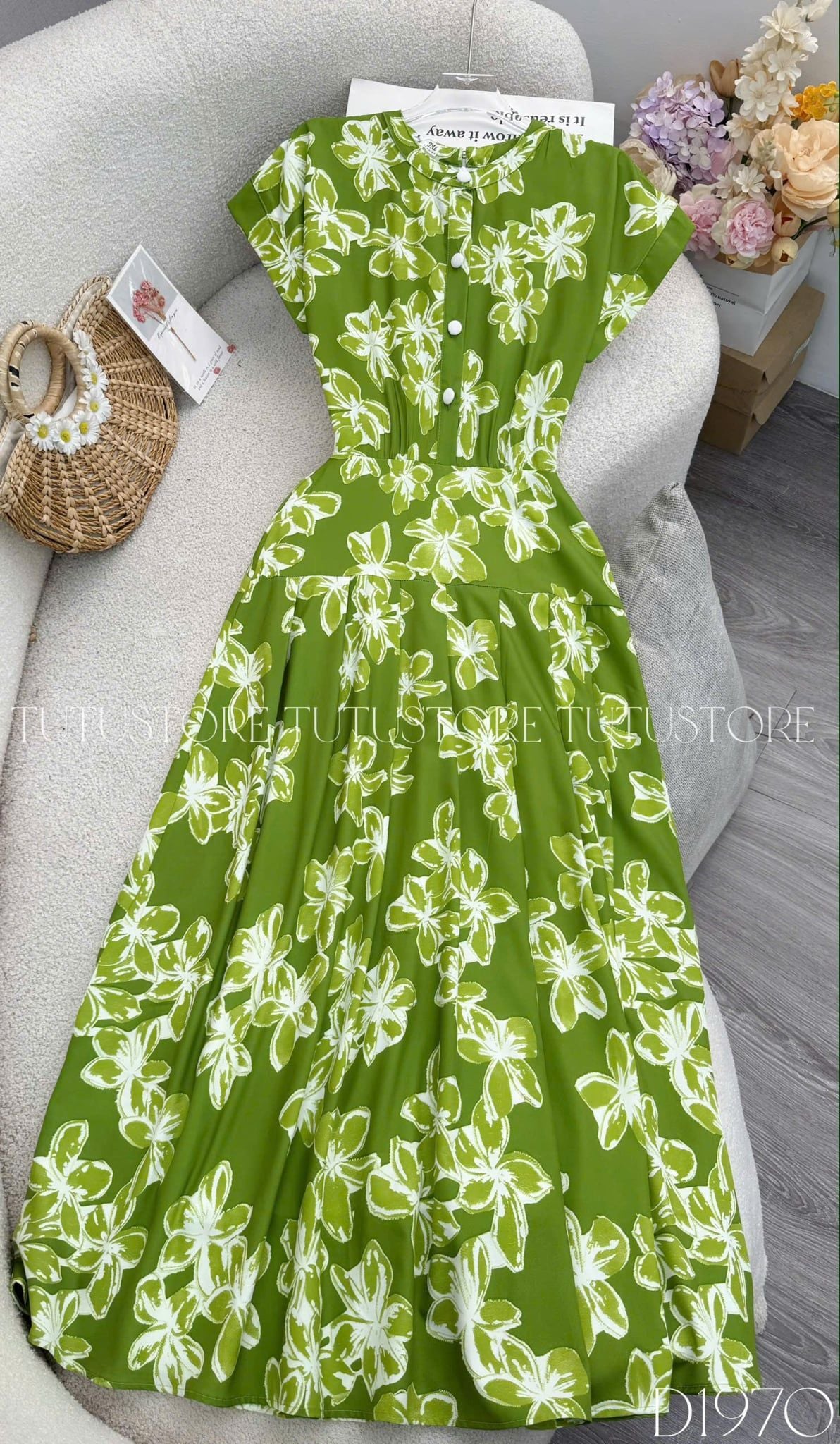 Đầm Thiết Kế Cổ Tròn Dáng Xòe Đi Tiệc TuTu Store Mã D1970
