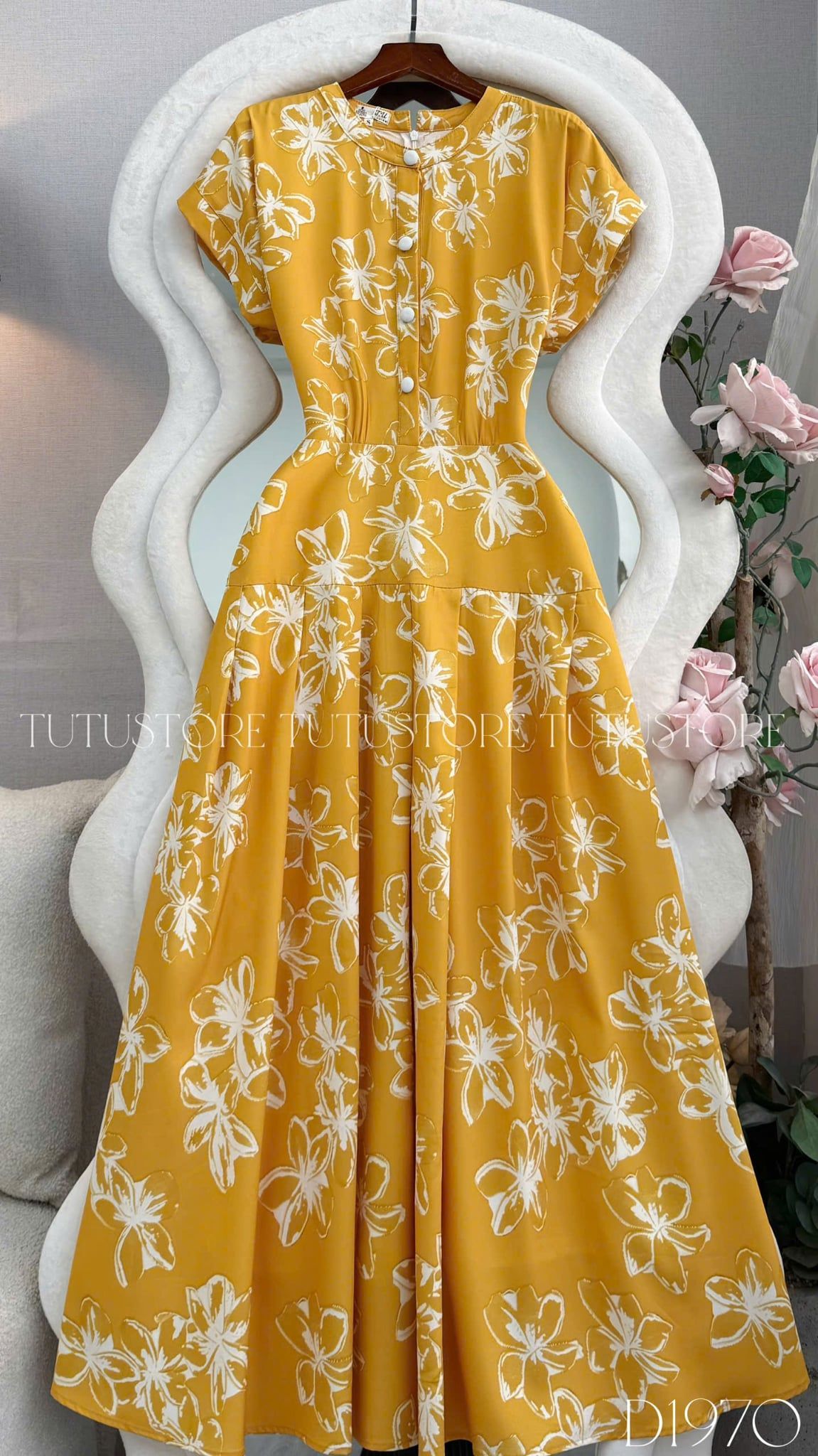 Đầm Thiết Kế Cổ Tròn Dáng Xòe Đi Tiệc TuTu Store Mã D1970