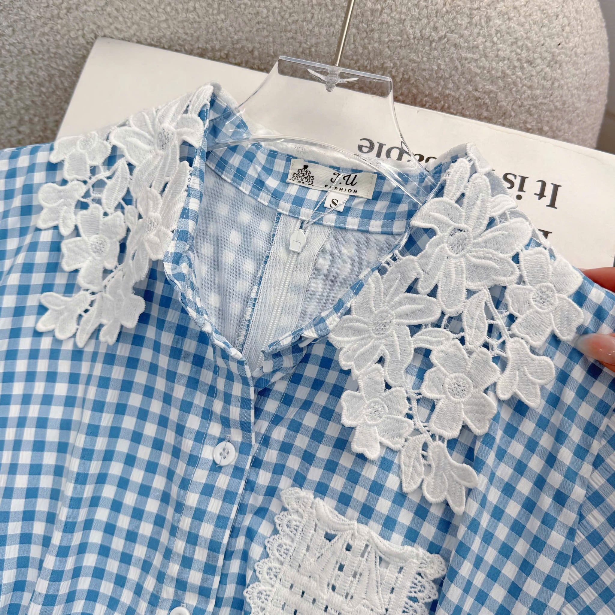 Đầm Thiết Kế Cổ Áo Sơ Mi Chiết Eo Kiểu Caro Dáng Dài Đi Tiệc TuTu Store Mã D1946