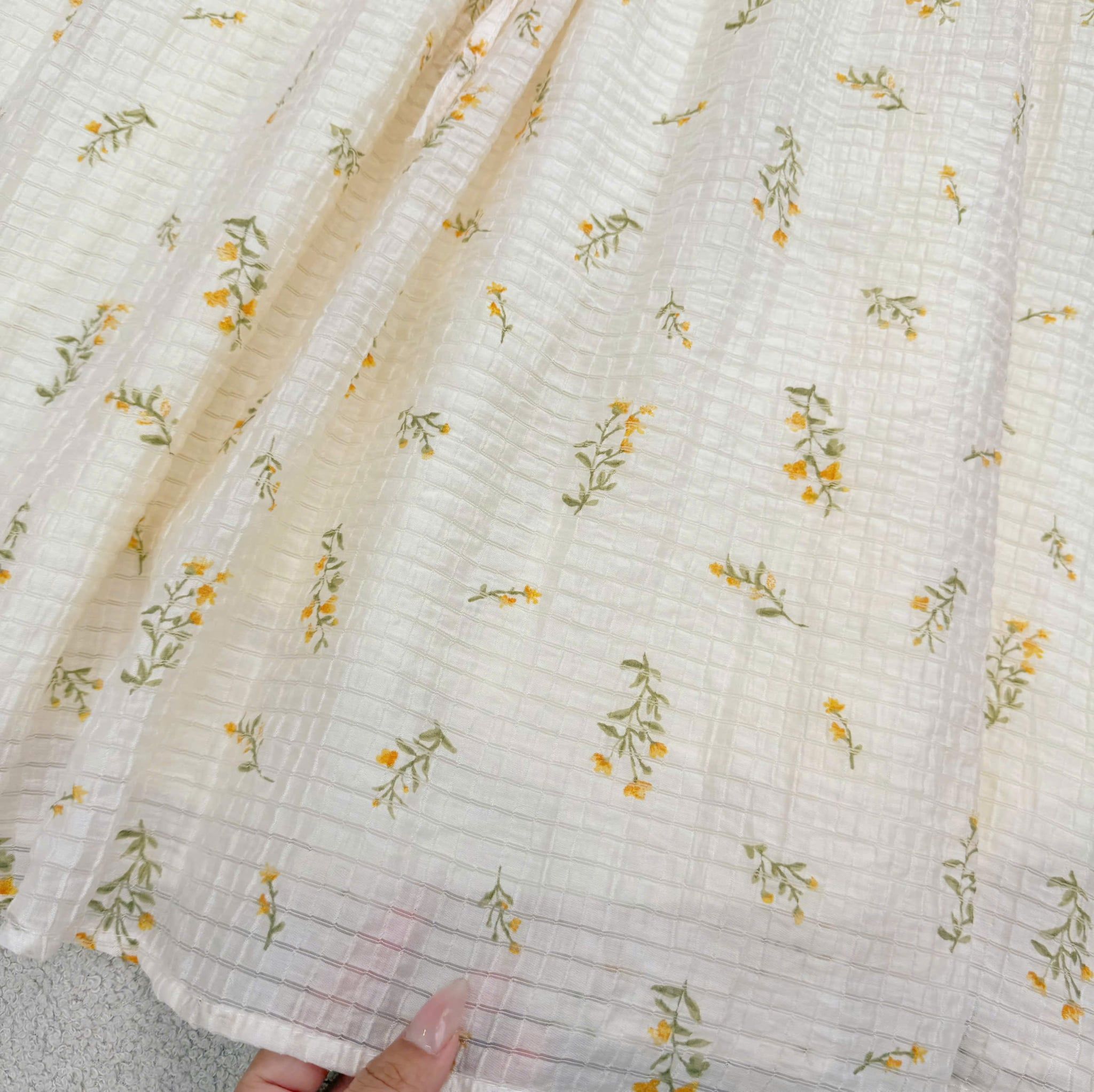 Đầm Thiết Kế Cổ Sơ Mi Dáng Xòe Hoa Nhí Đầm Đi Tiệc TuTu Store Mã D1955