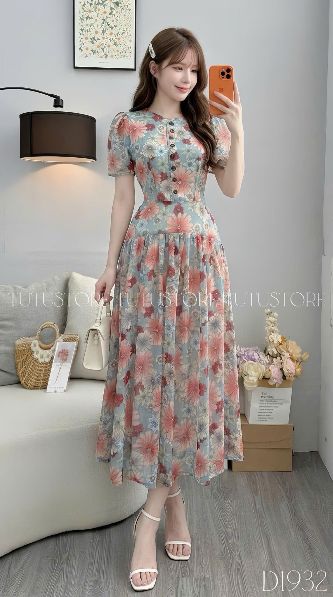 Đầm Thiết Kế Cổ Tròn Dáng Xòe Đầm Đi Tiệc TuTu Store Mã D1932