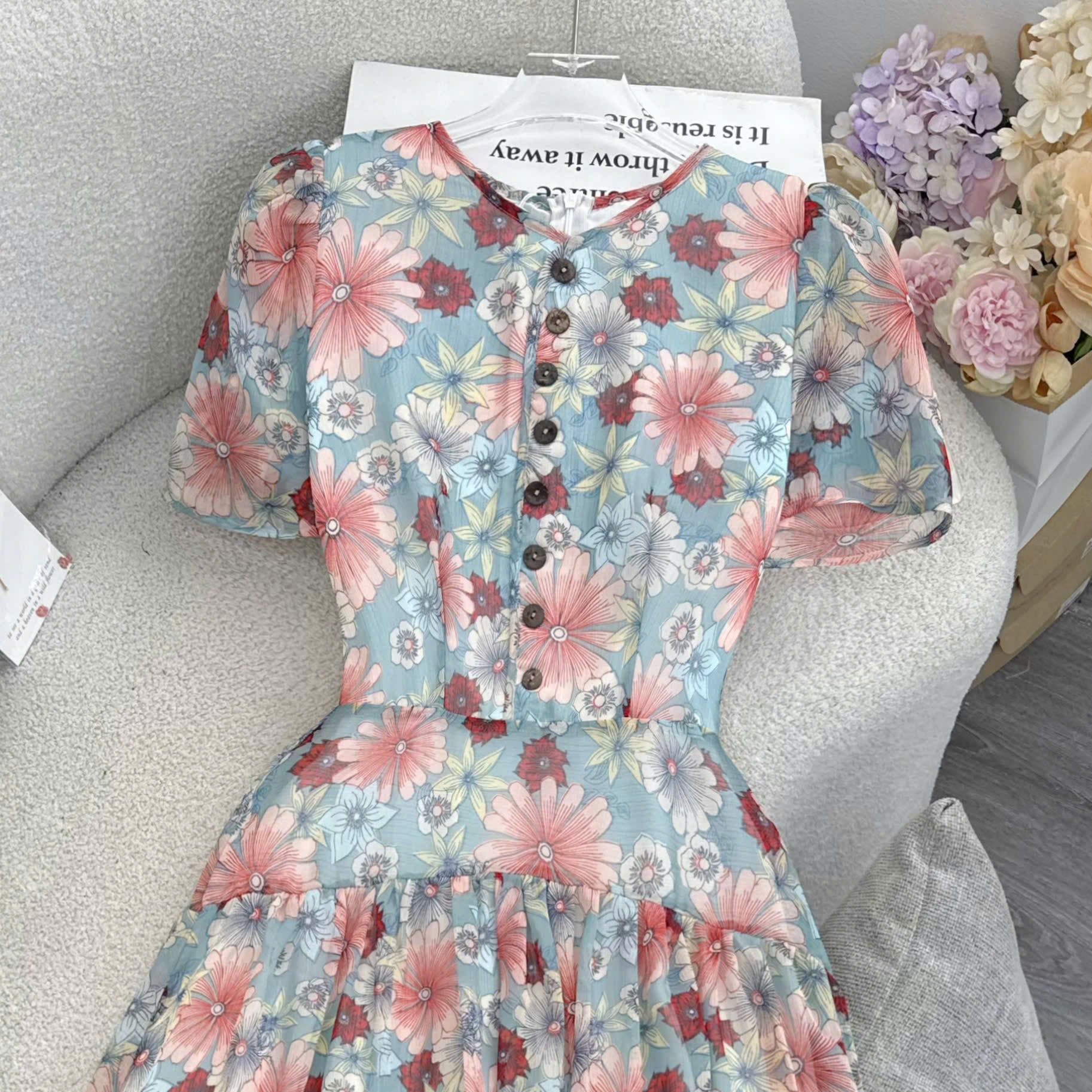 Đầm Thiết Kế Cổ Tròn Dáng Xòe Đầm Đi Tiệc TuTu Store Mã D1932
