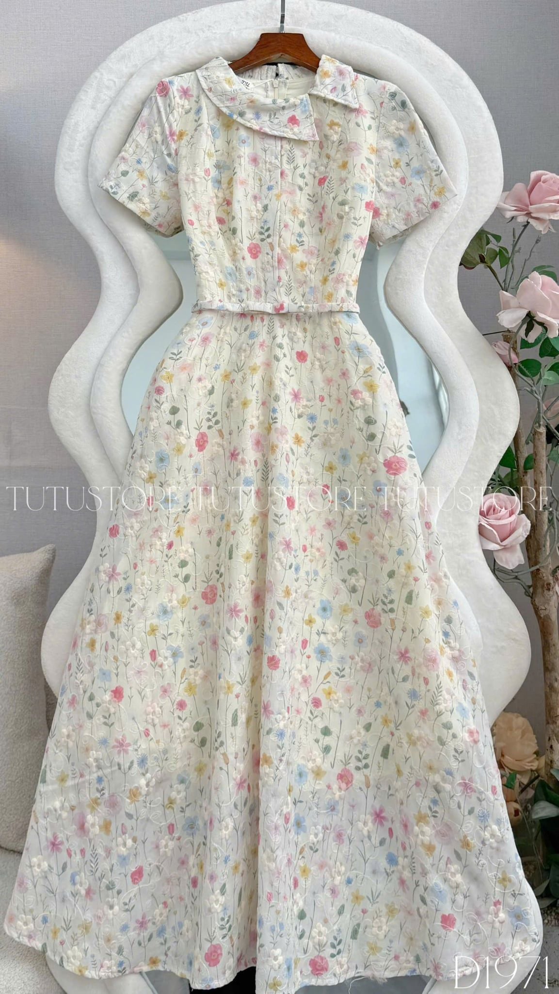 Đầm Thiết Kế Cổ Thuyền Chéo Dáng Xòe Đi Tiệc TuTu Store Mã D1971