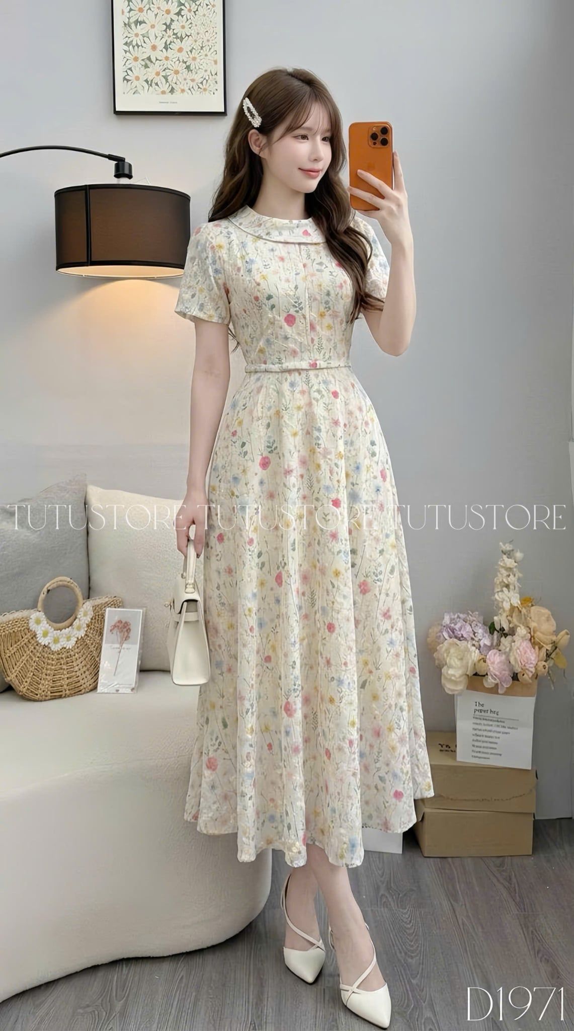 Đầm Thiết Kế Cổ Thuyền Chéo Dáng Xòe Đi Tiệc TuTu Store Mã D1971