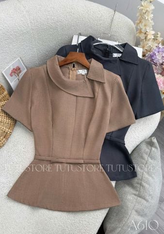 Áo Kiểu Nữ Thiết Kế Cổ Kiểu Dáng Peplum Công Sở TuTu Store Mã A610