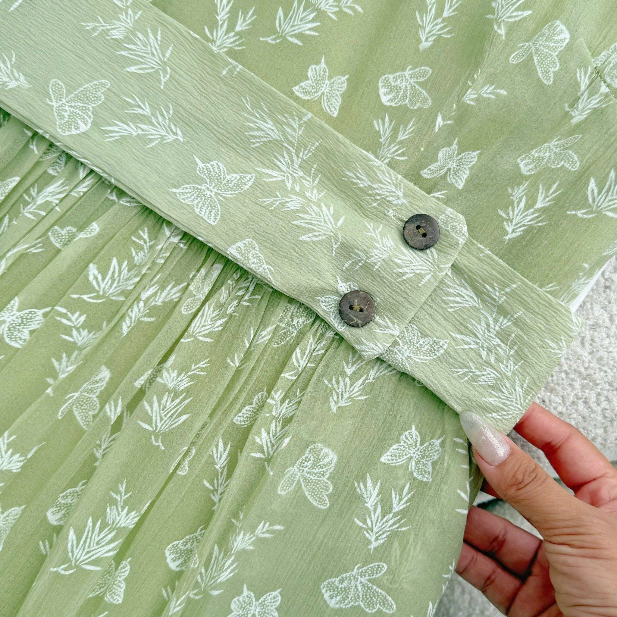 Đầm Tơ Nén In Thiết Kế TuTu Store Phù Hợp Đi Làm Dành Cho Nữ - Mã D1432