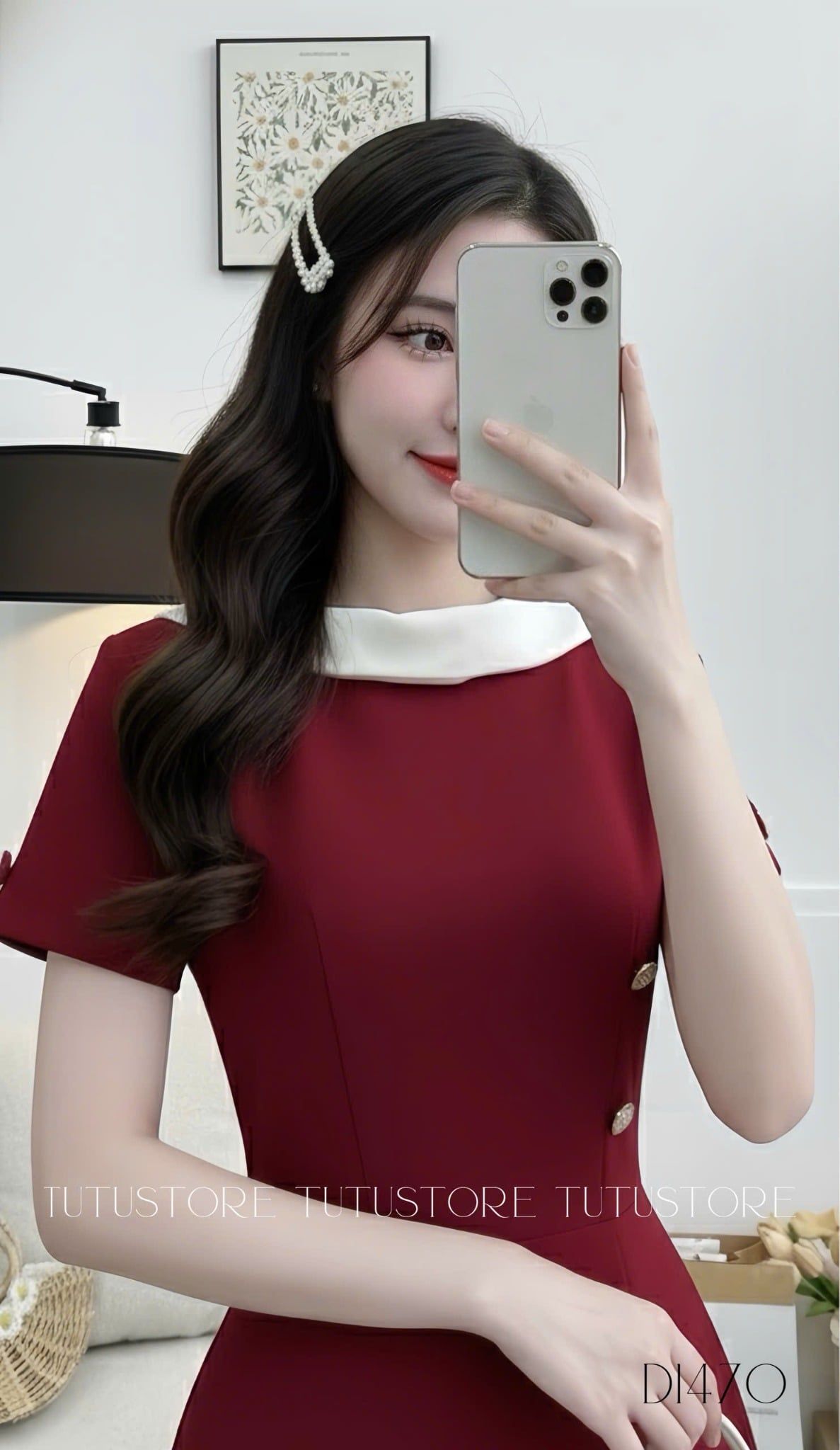 Đầm Cotton Mịn Thiết Kế TuTu Store Phù Hợp Đi Làm Dành Cho Nữ - Mã D1470