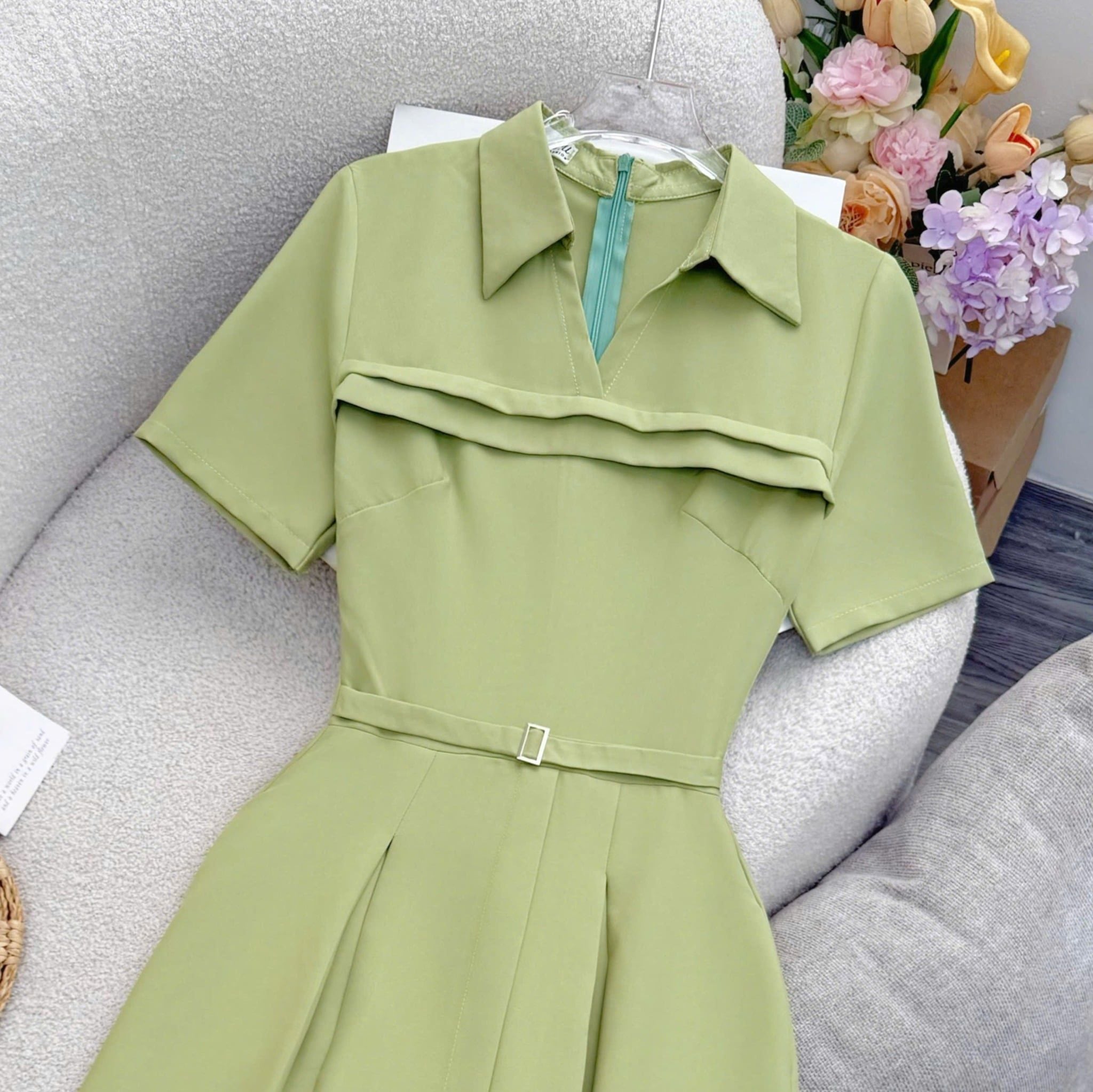 Đầm thiết kế cổ sơ mi dáng dài công sở TuTu Store - Mã D1549