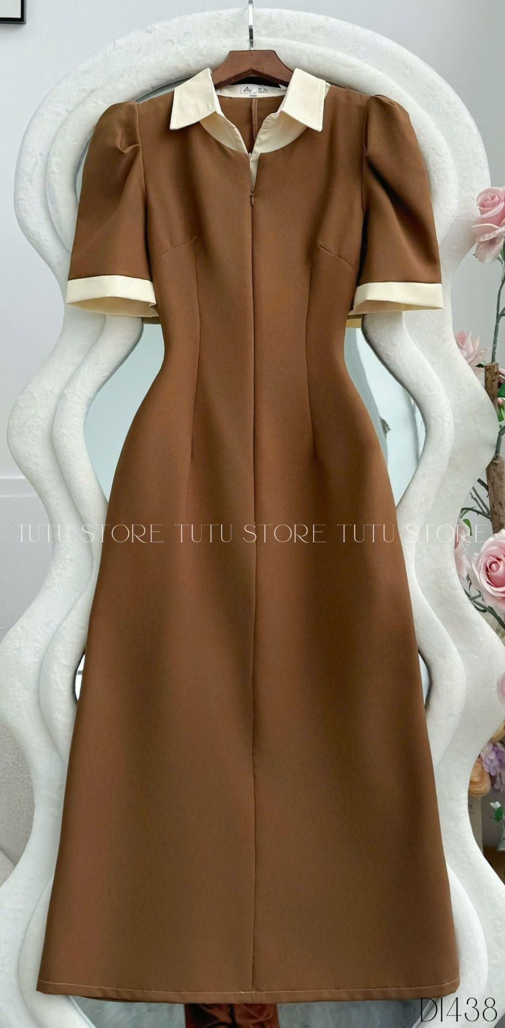 Đầm Cotton Mịn Thiết Kế TuTu Store Phù Hợp Công Sở Dành Cho Nữ - Mã D1438