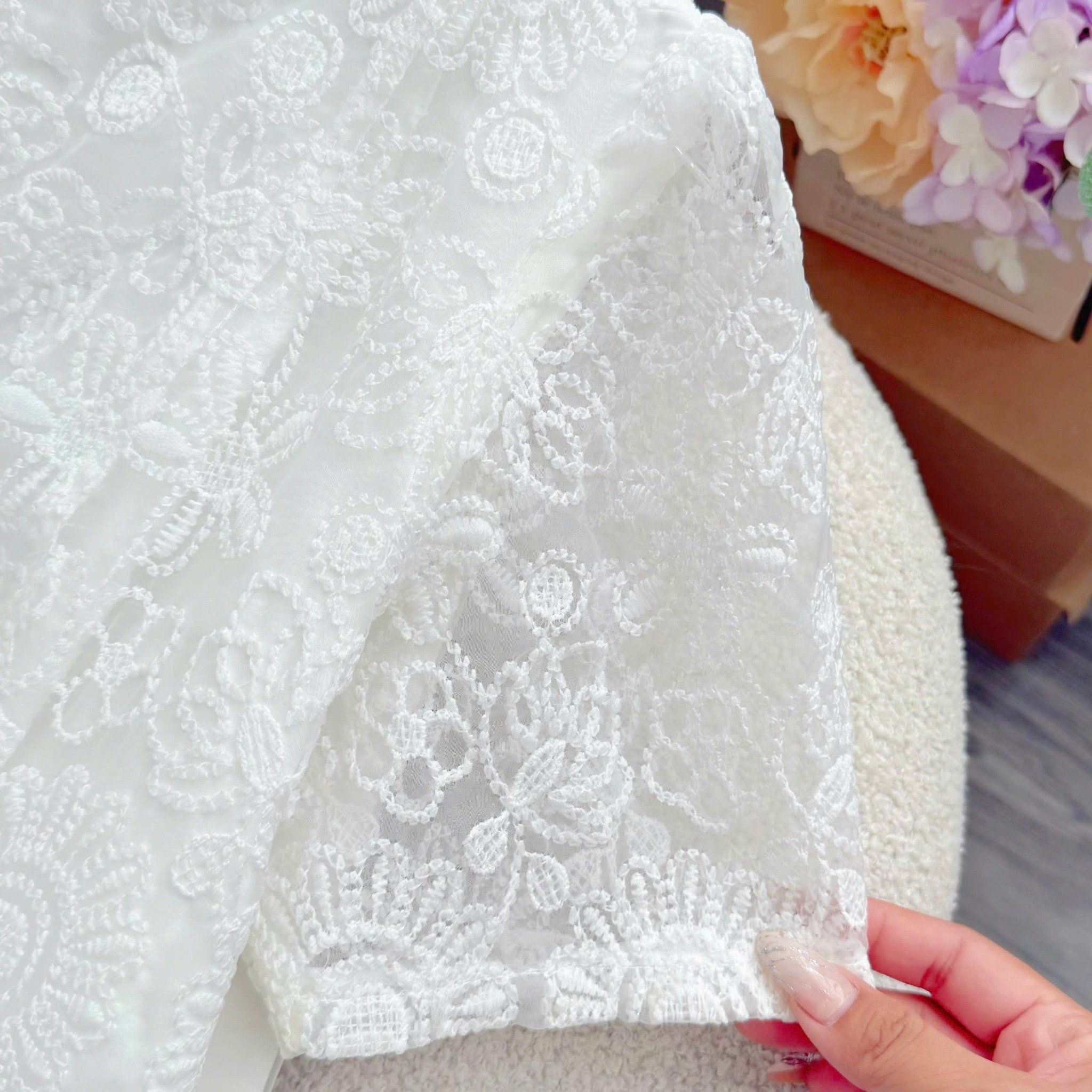 Đầm Ren Cotton Thiết Kế TuTu Store Phù Hợp Đi Làm Dành Cho Nữ - Mã D1464