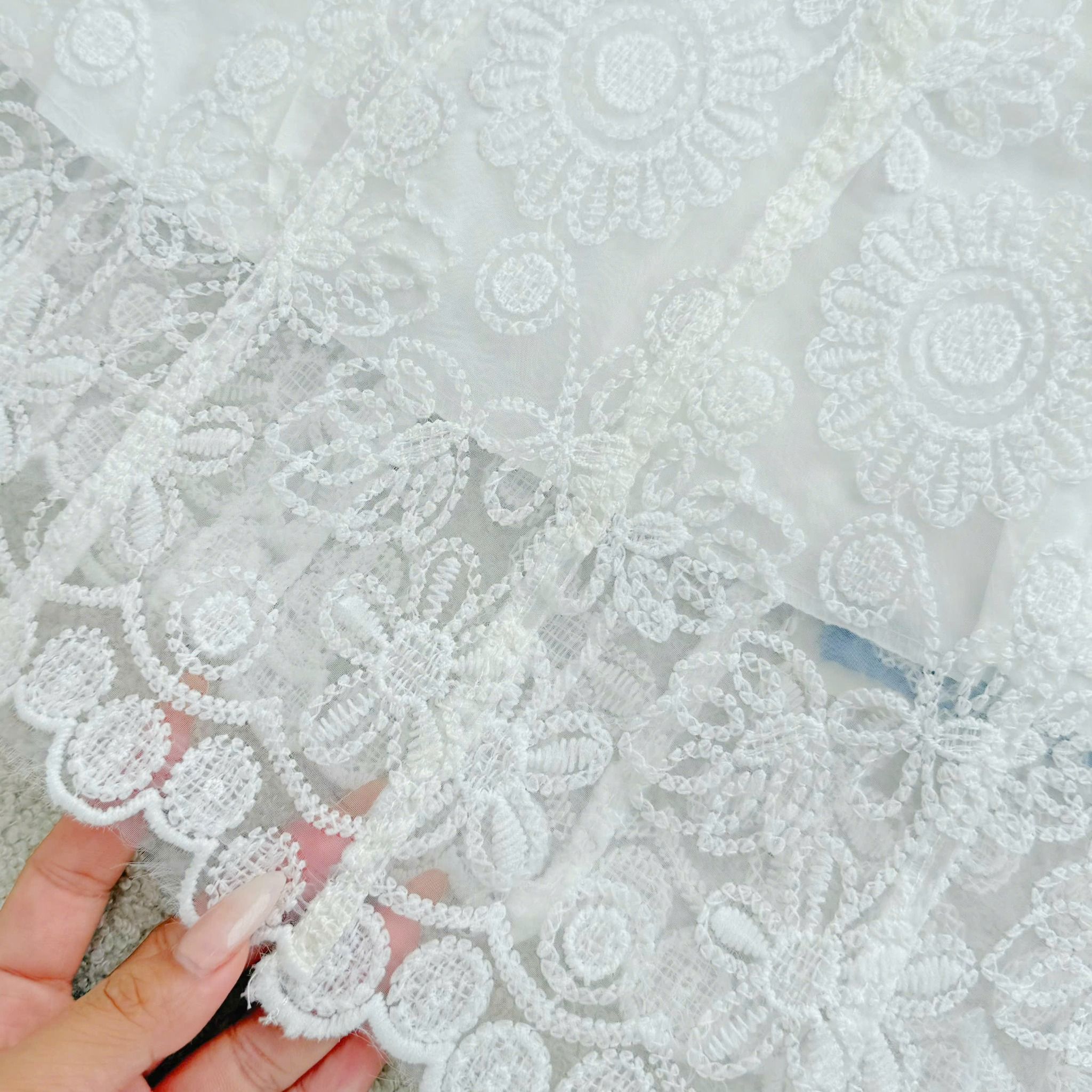 Đầm Ren Cotton Thiết Kế TuTu Store Phù Hợp Đi Làm Dành Cho Nữ - Mã D1464