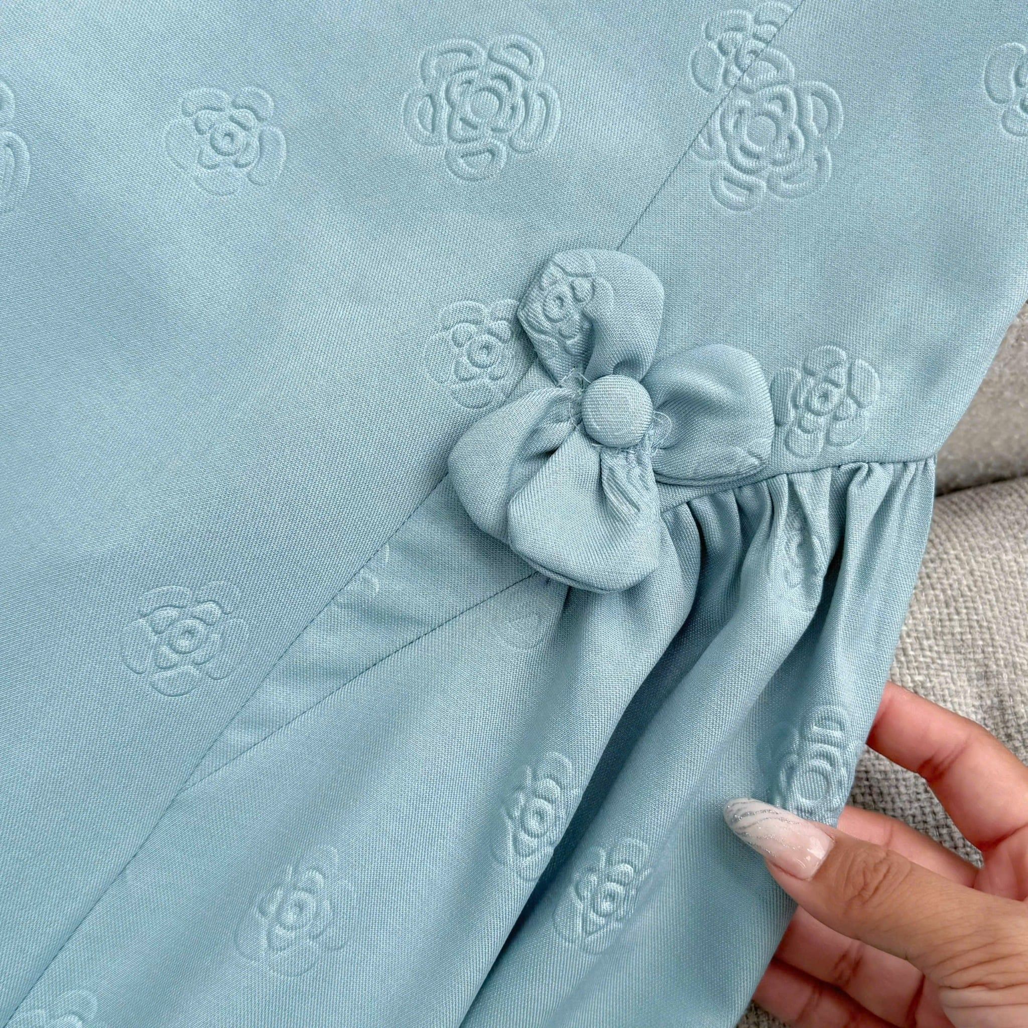 Đầm Bố Dập Hoa Thiết Kế TuTu Store Phù Hợp Công Sở Dành Cho Nữ - Mã D1448