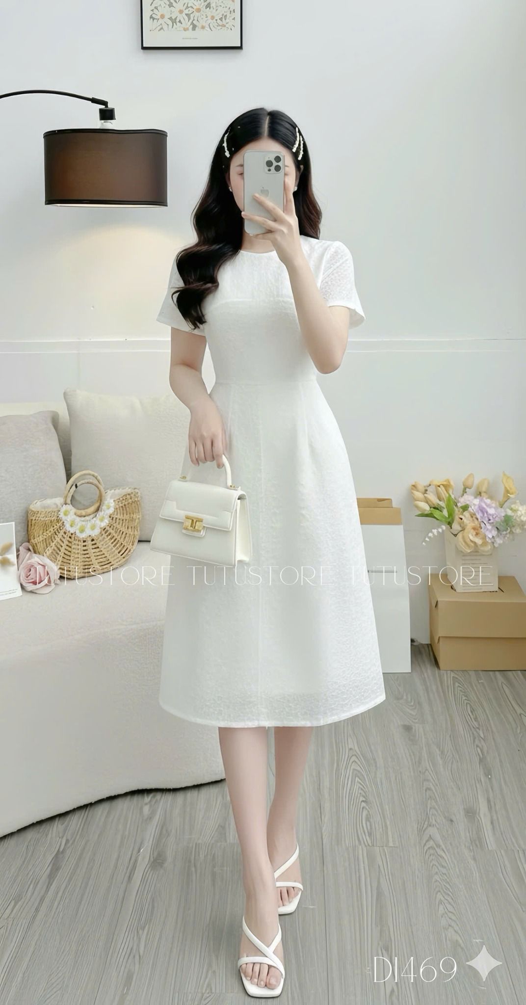 Đầm Kate Thêu Thiết Kế TuTu Store Phù Hợp Đi Làm Dành Cho Nữ - Mã D1469