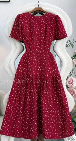 Đầm Nhung Tăm Thiết Kế TuTu Store Phù Hợp Đi Chơi Dành Cho Nữ - Mã D1468