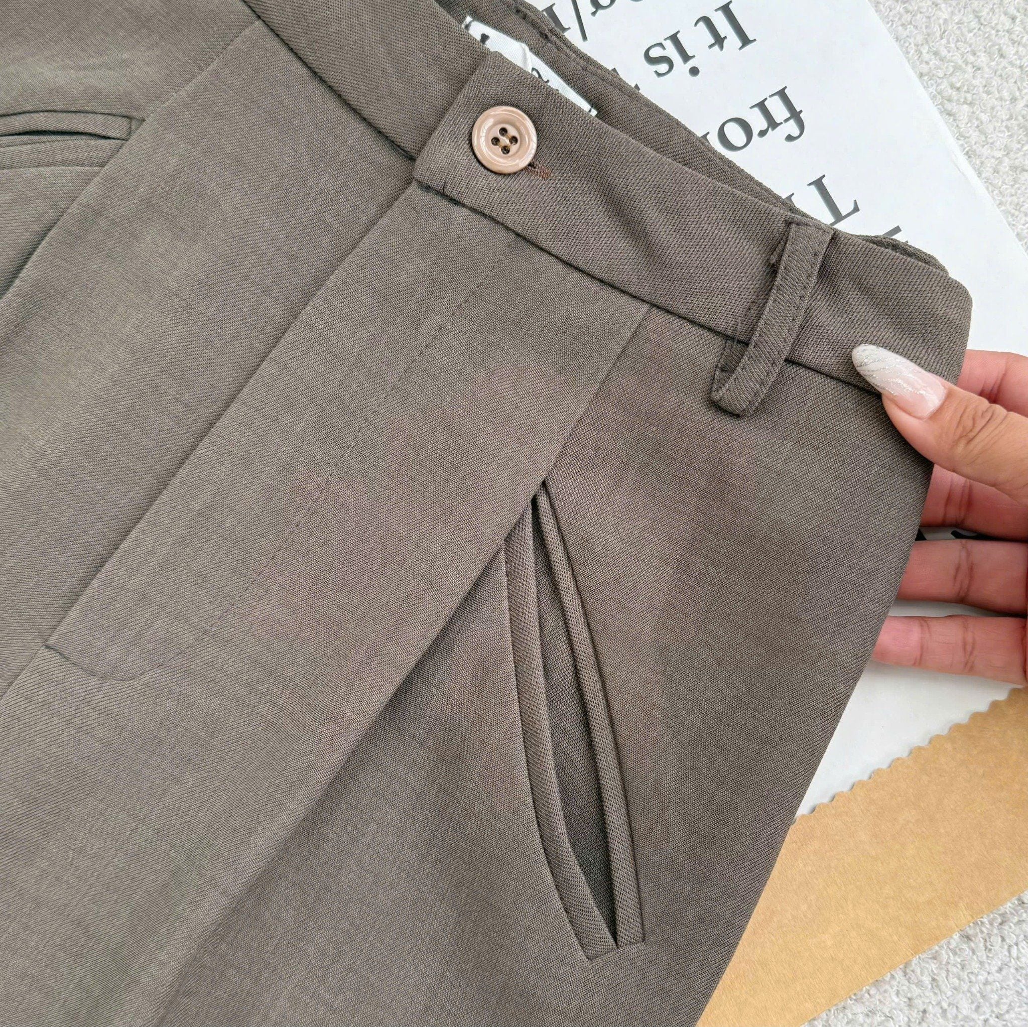 Quần Kaki Nhung Thiết Kế TuTu Store Phù Hợp Đi Làm Dành Cho Nữ - Mã Q142