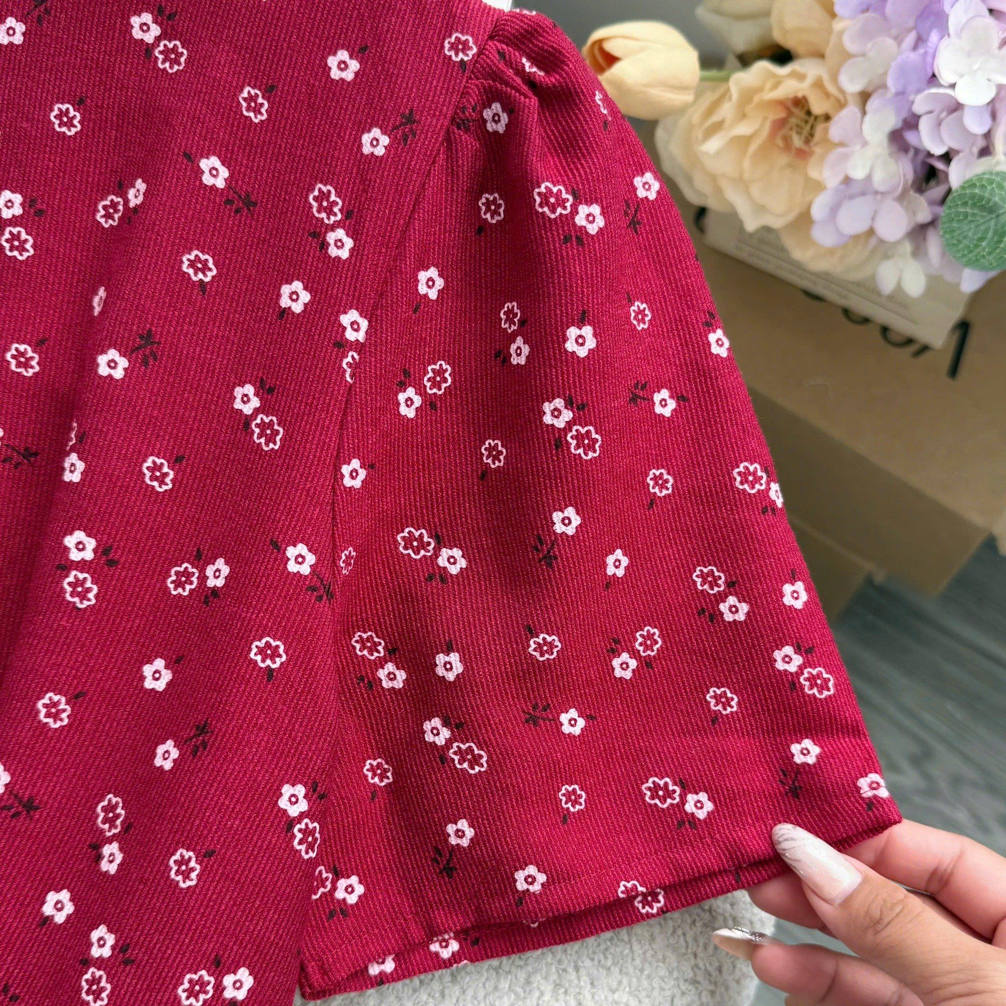 Đầm Nhung Tăm Thiết Kế TuTu Store Phù Hợp Đi Chơi Dành Cho Nữ - Mã D1468