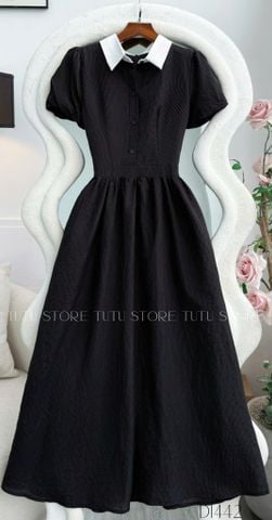 Đầm Cổ Somi Xô Linen Thiết Kế TuTu Store Phù Hợp Đi Chơi Dành Cho Nữ - Mã D1442