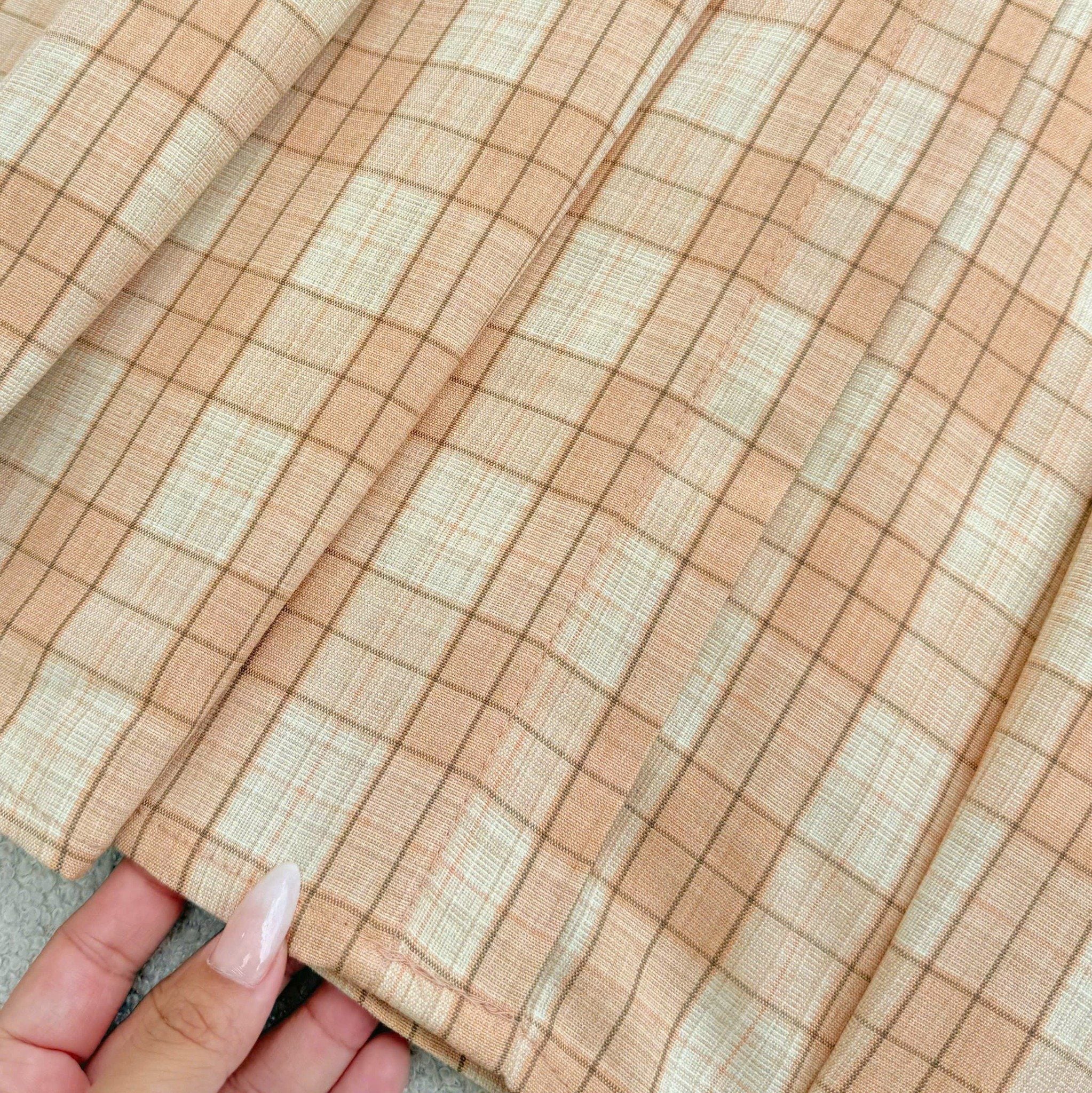 Đầm Cổ Tròn Chất Bố Cotton  Thiết Kế TuTu Store Dành Cho Nữ Mã D1444