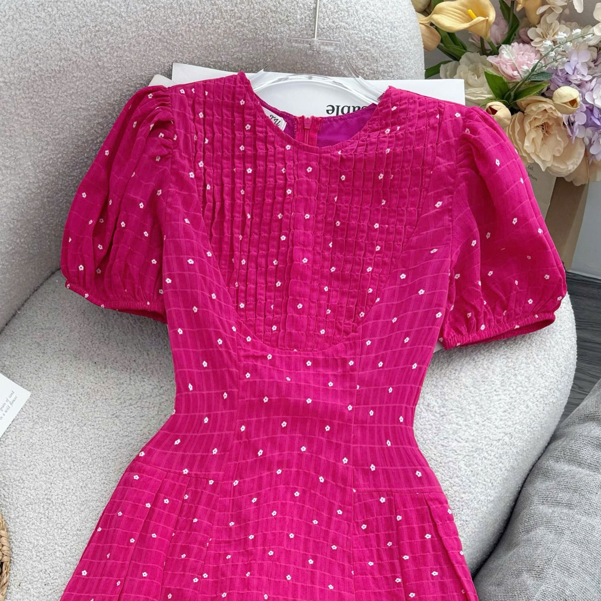 Đầm Voan Hàn Thiết Kế TuTu Store Phù Hợp Công Sở Dành Cho Nữ - Mã D1460