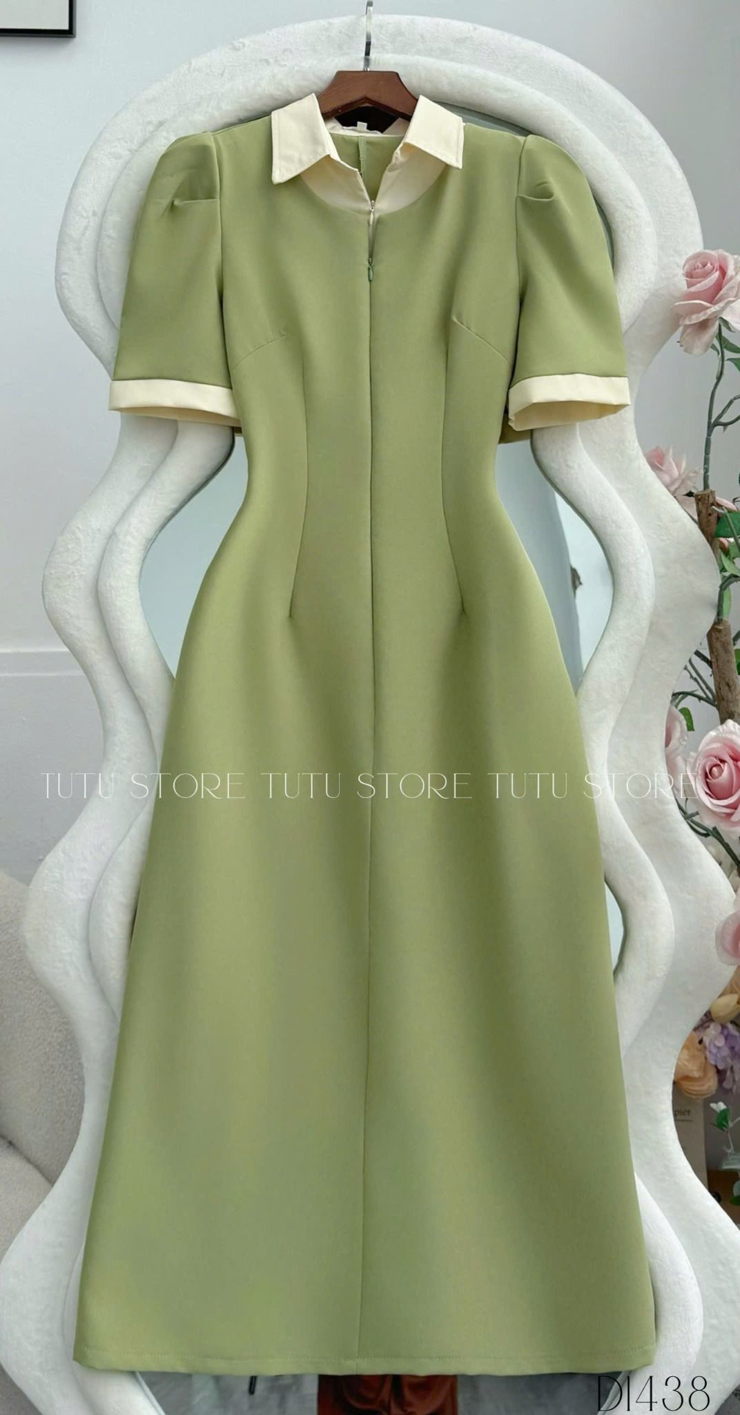 Đầm Cotton Mịn Thiết Kế TuTu Store Phù Hợp Công Sở Dành Cho Nữ - Mã D1438