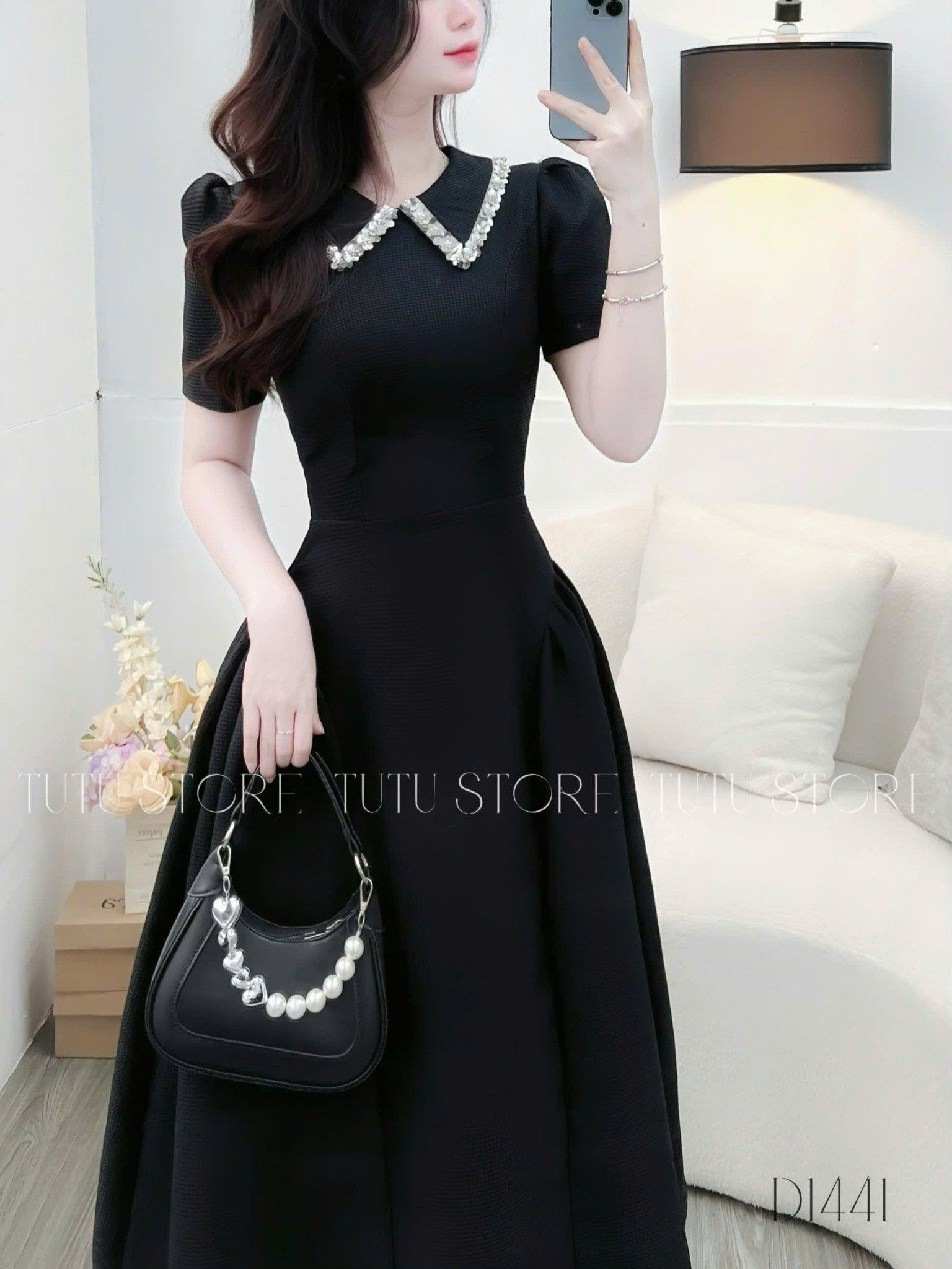 Đầm Bố Lendy Thiết Kế TuTu Store Phù Hợp Đi Tiệc Dành Cho Nữ - Mã D1441