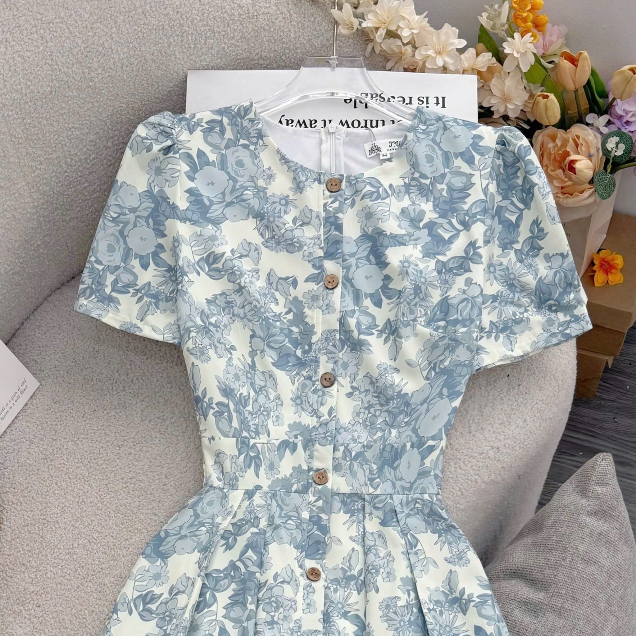 Đầm Thiết Kế Cổ Tròn Dáng Xòe Đi Chơi TuTu Store Mã D1708