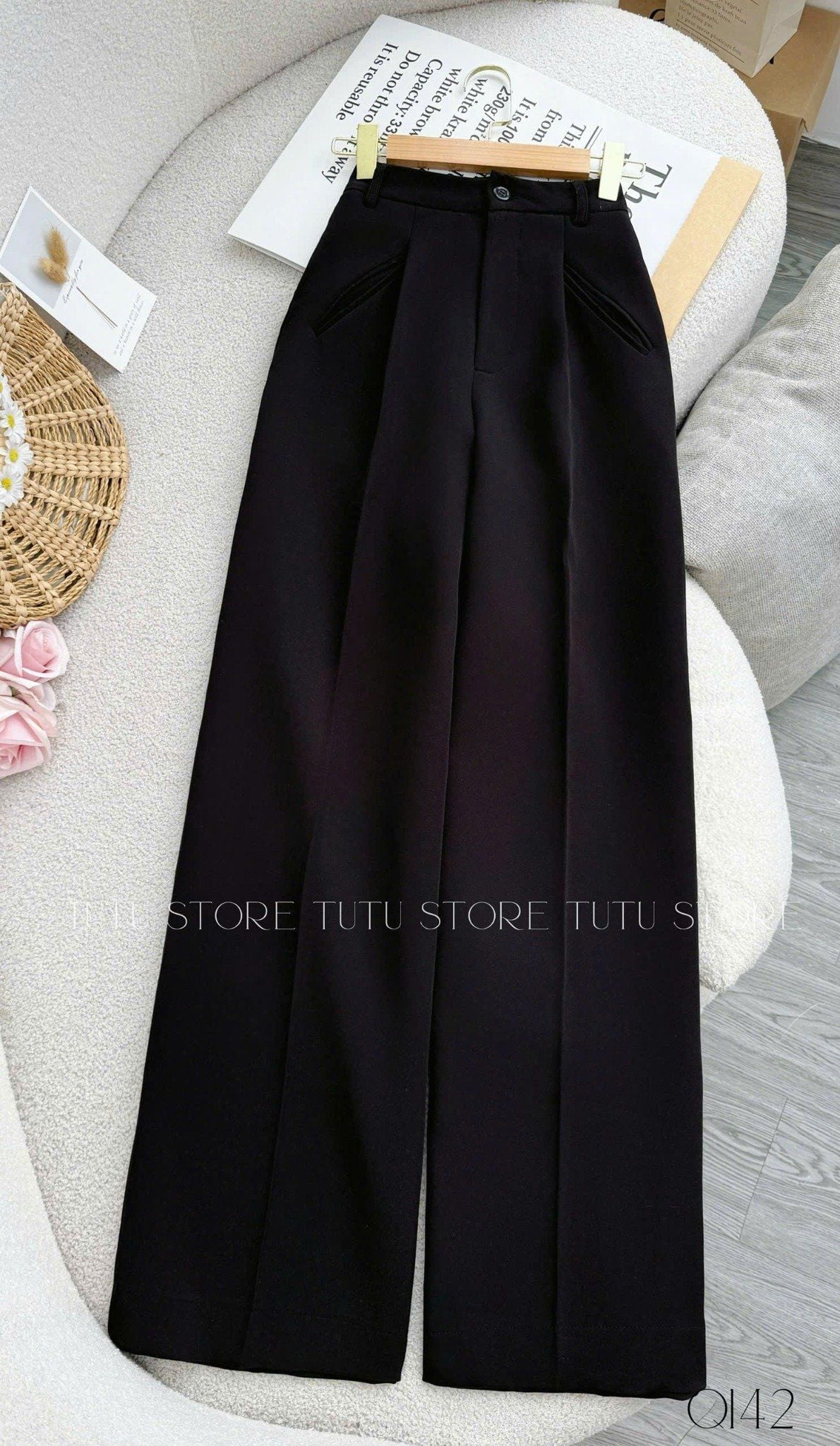 Quần Kaki Nhung Thiết Kế TuTu Store Phù Hợp Đi Làm Dành Cho Nữ - Mã Q142