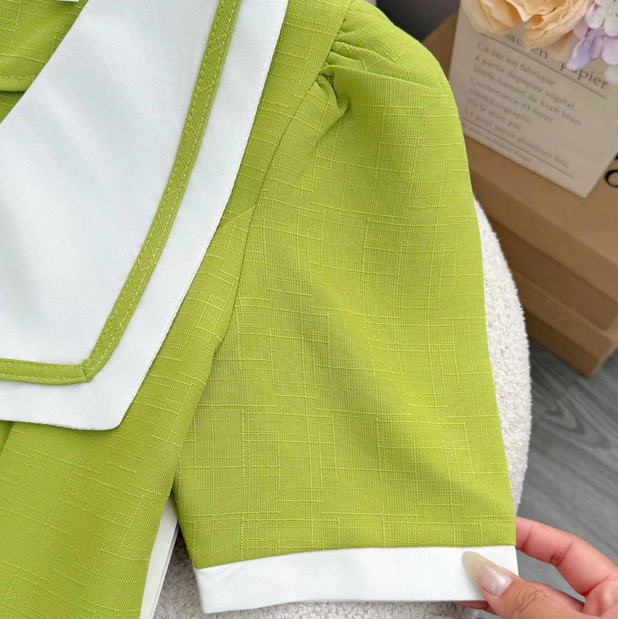 Đầm Linen Gân Thiết Kế TuTu Store Phù Hợp Công Sở Dành Cho Nữ - Mã D1439