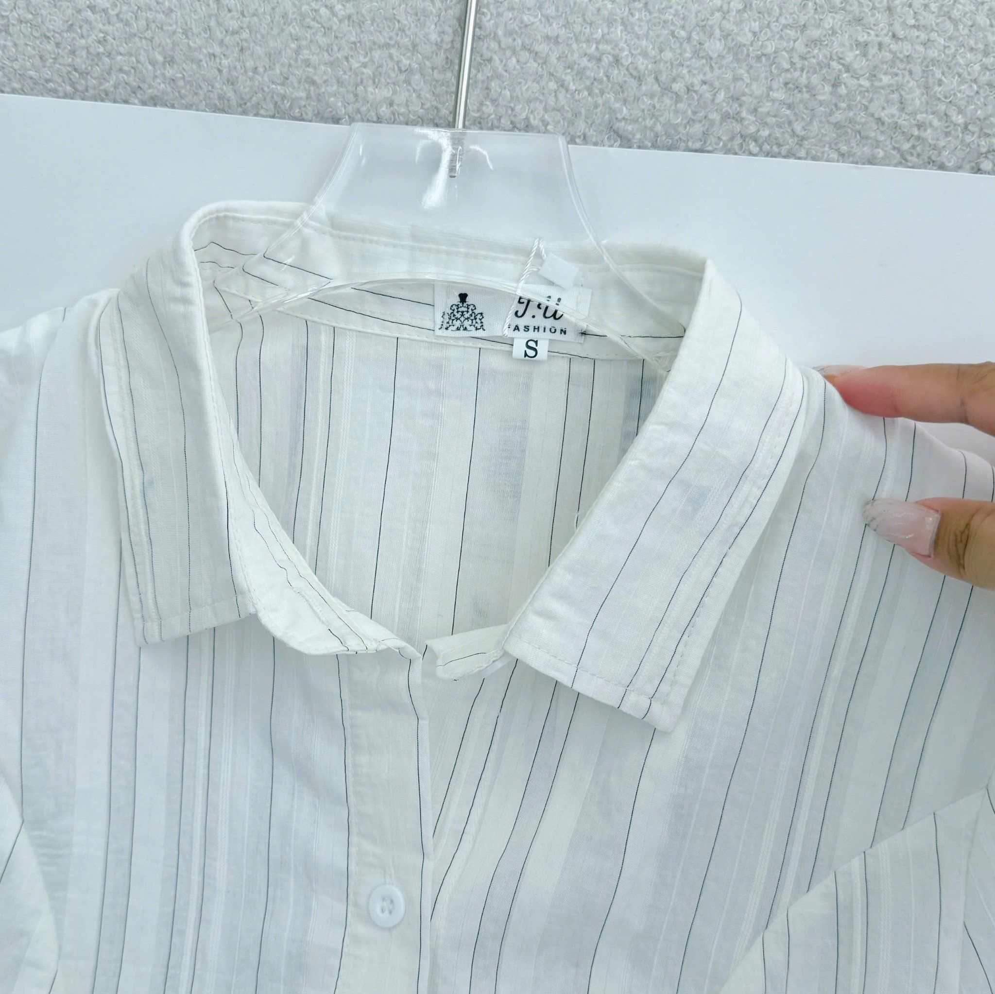 Áo Tơ Sọc Thiết Kế TuTu Store Phù Hợp Đi Làm Dành Cho Nữ - Mã A596