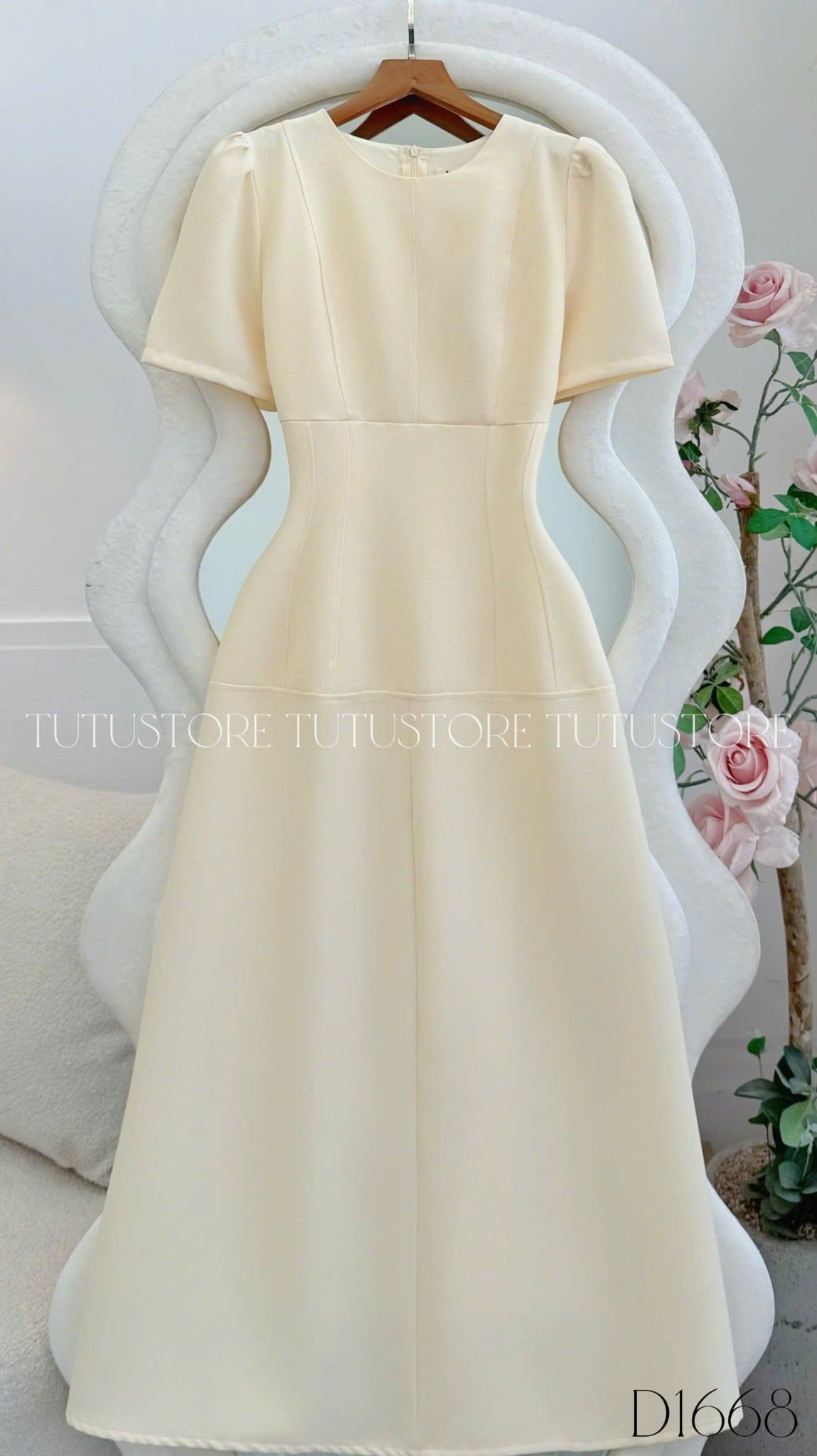 Đầm Thiết Kế Cổ Tròn Dáng Dài Đi Tiệc TuTu Store Mã D1668