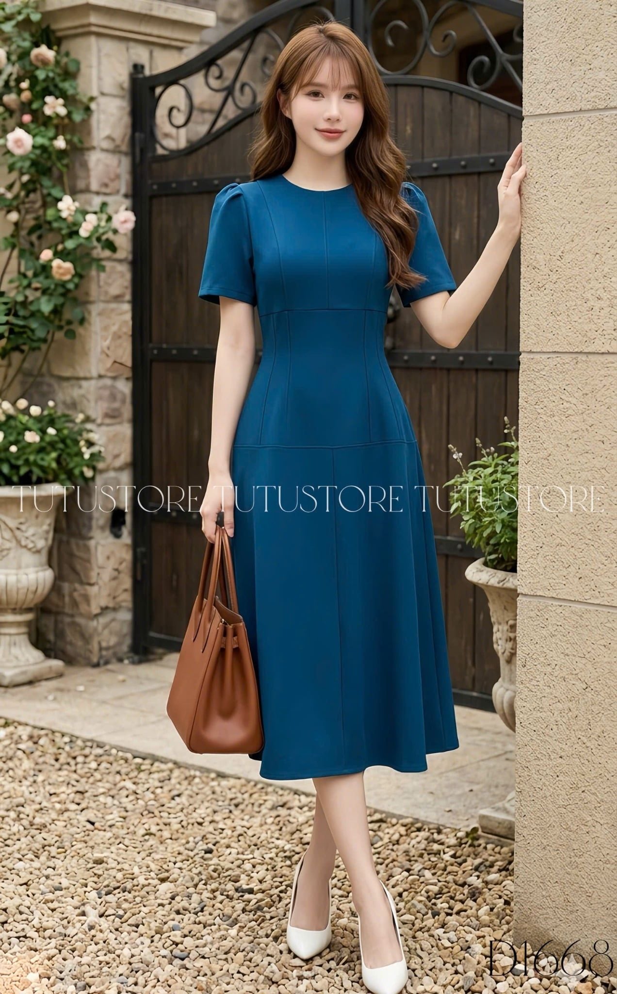 Đầm Thiết Kế Cổ Tròn Dáng Dài Đi Tiệc TuTu Store Mã D1668