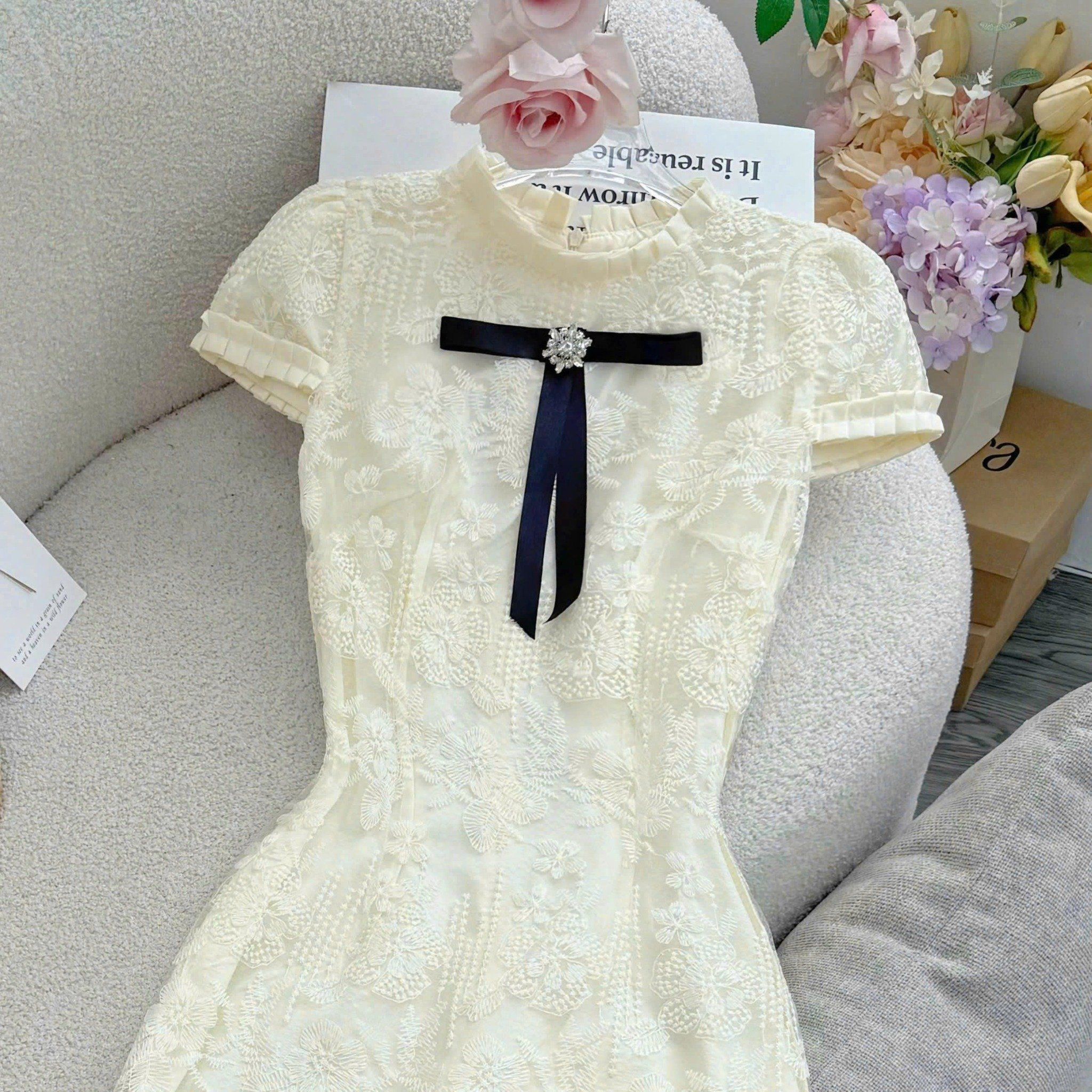 Đầm Ren Cotton Thiết Kế TuTu Store Phù Hợp Đi Tiệc Dành Cho Nữ - Mã D1416