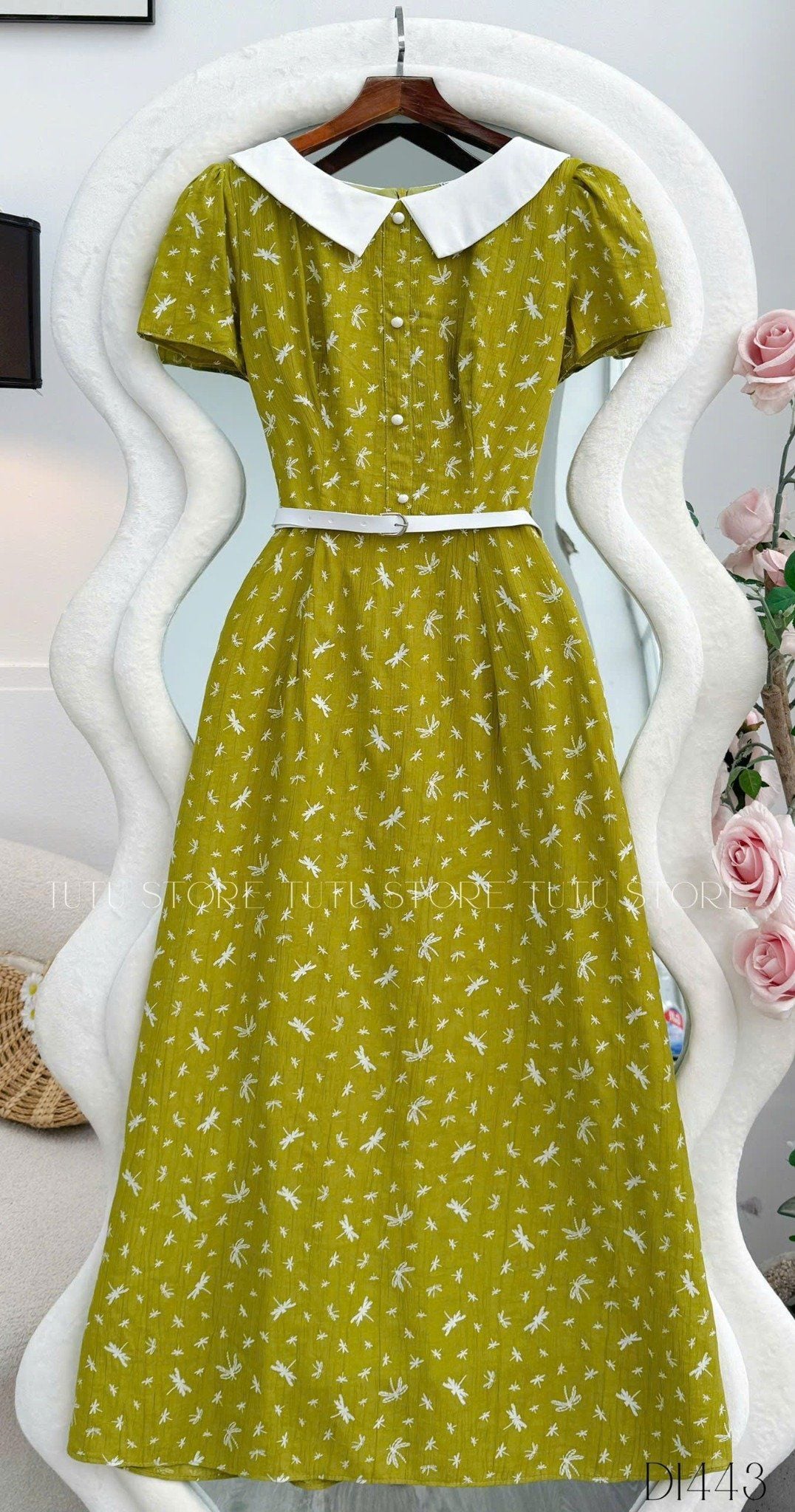 Đầm Tơ Xốp Nhăn Thiết Kế TuTu Store Phù Hợp Đi Chơi Dành Cho Nữ - Mã D1443