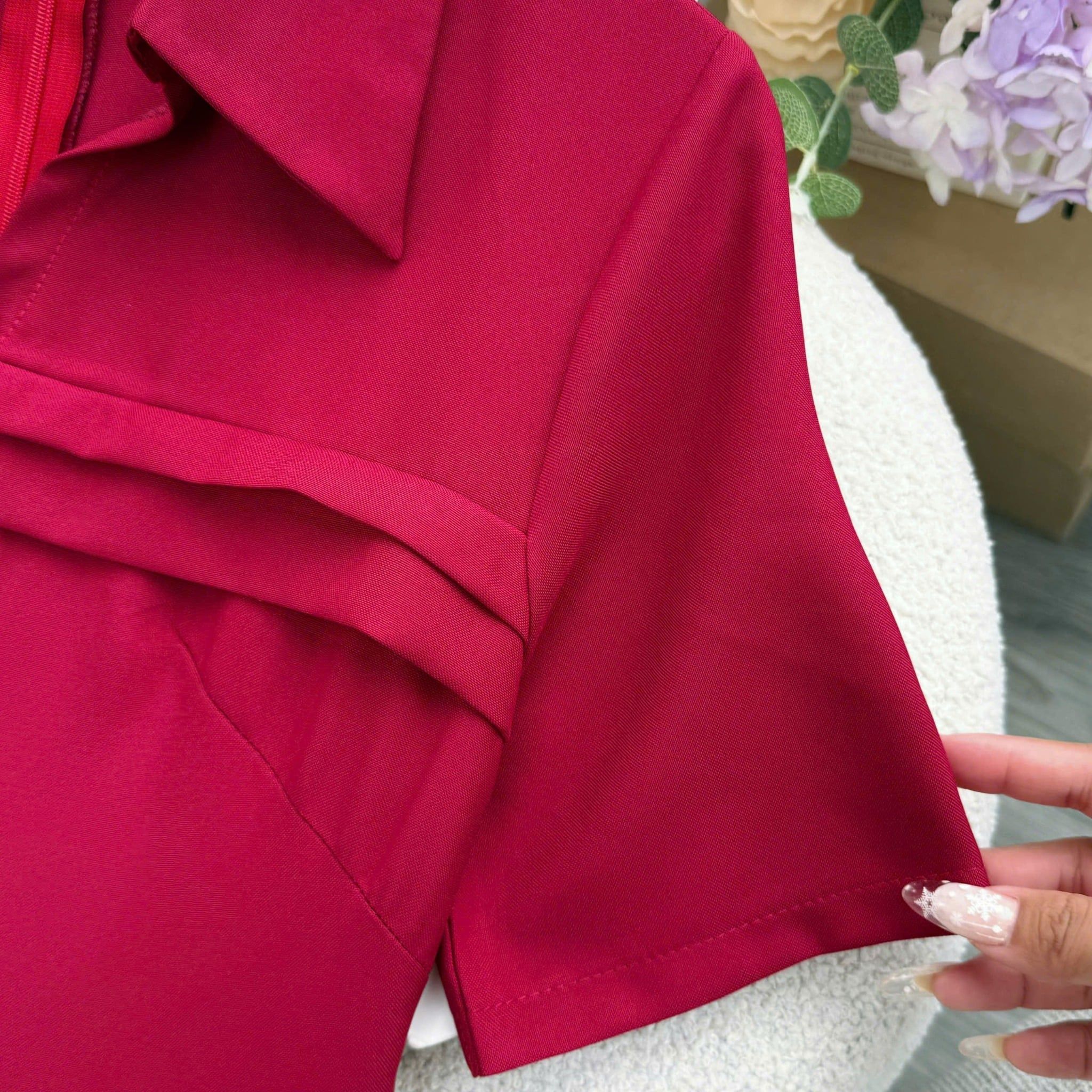 Đầm thiết kế cổ sơ mi dáng dài công sở TuTu Store - Mã D1549