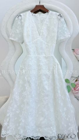 Đầm Thiết Kế Cổ V Dáng Ngắn Tiểu Thư Đi Tiệc TuTu Store Mã D1660