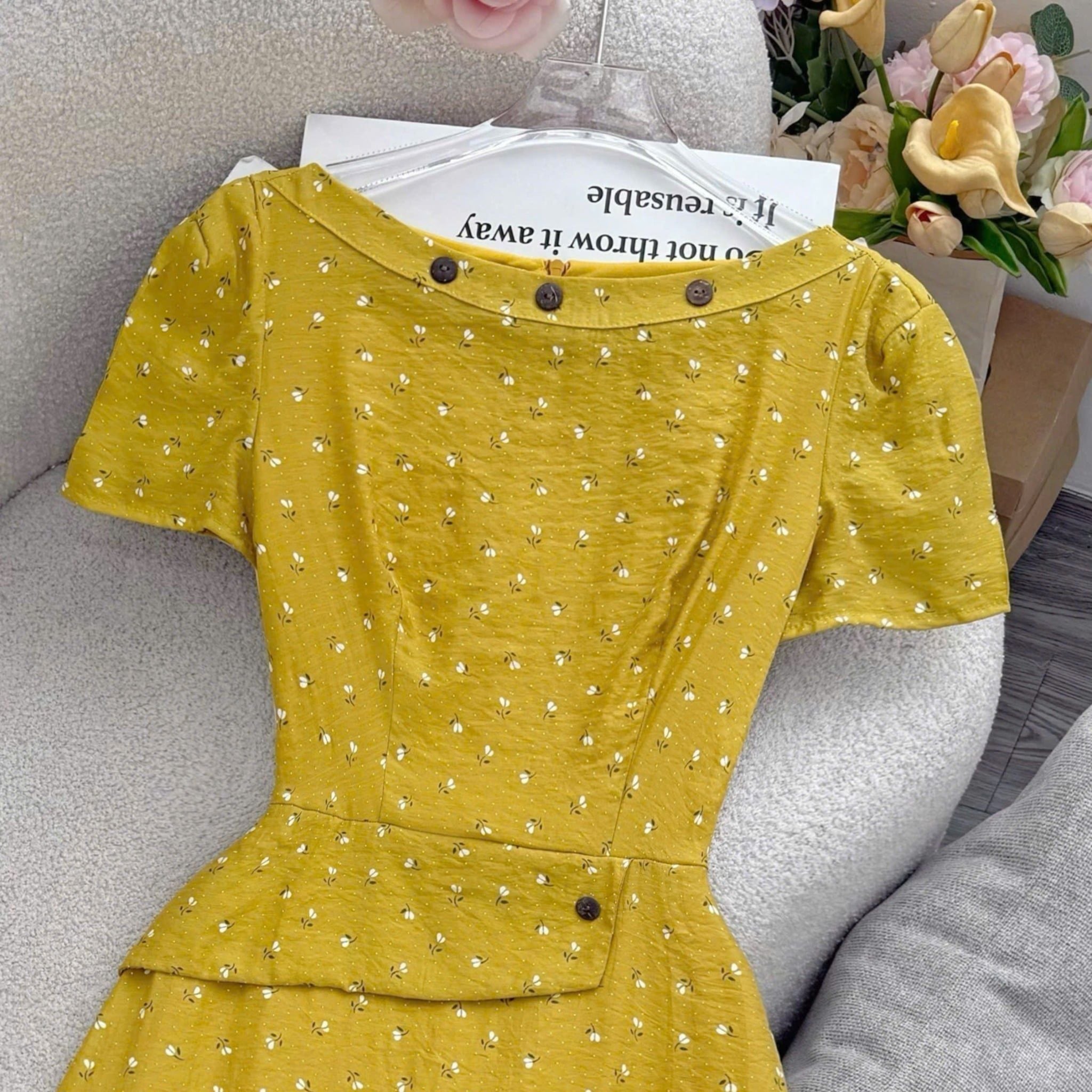 Đầm thiết kế dàng chữ A công sở TuTu Store - Mã D1490