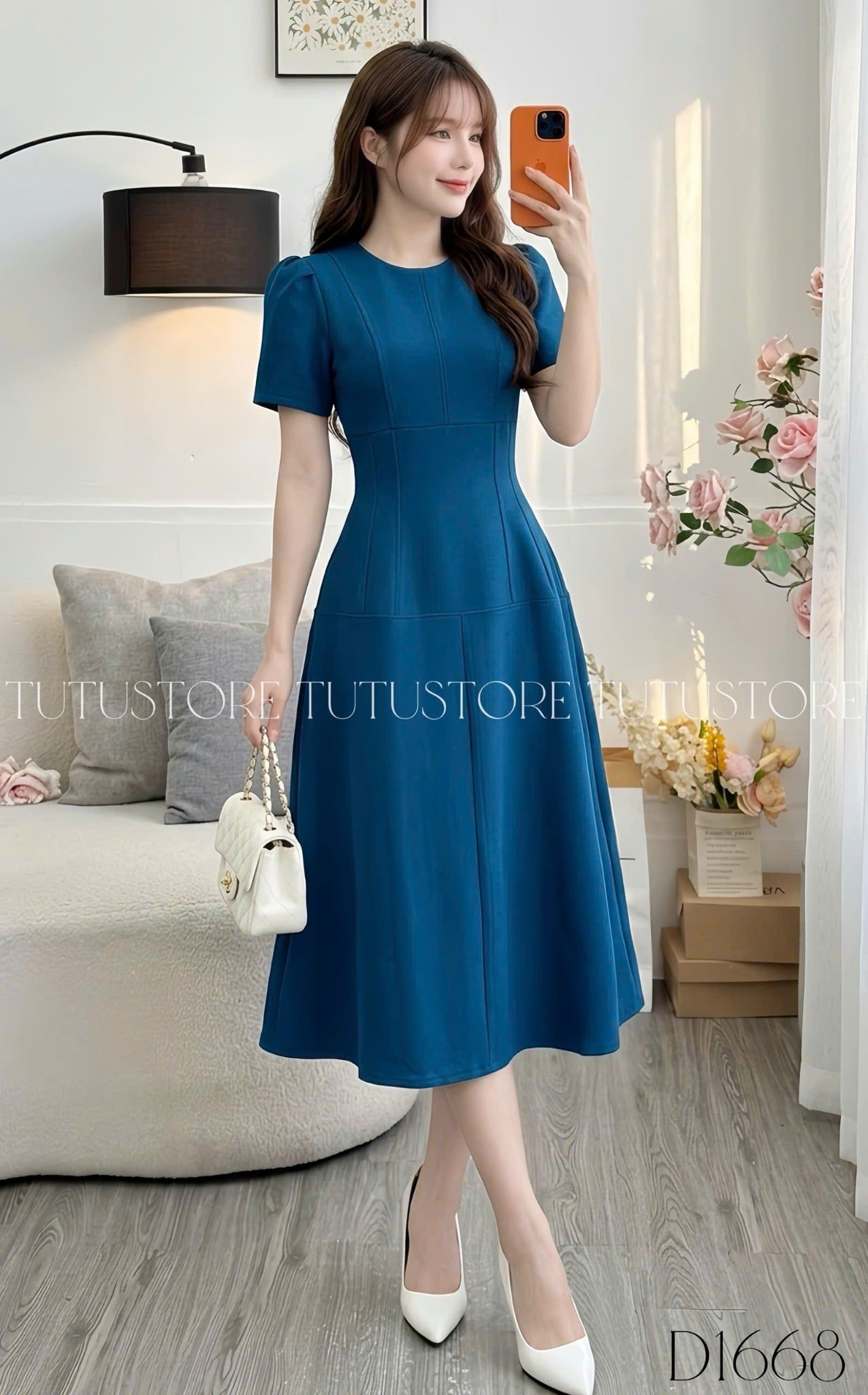 Đầm Thiết Kế Cổ Tròn Dáng Dài Đi Tiệc TuTu Store Mã D1668