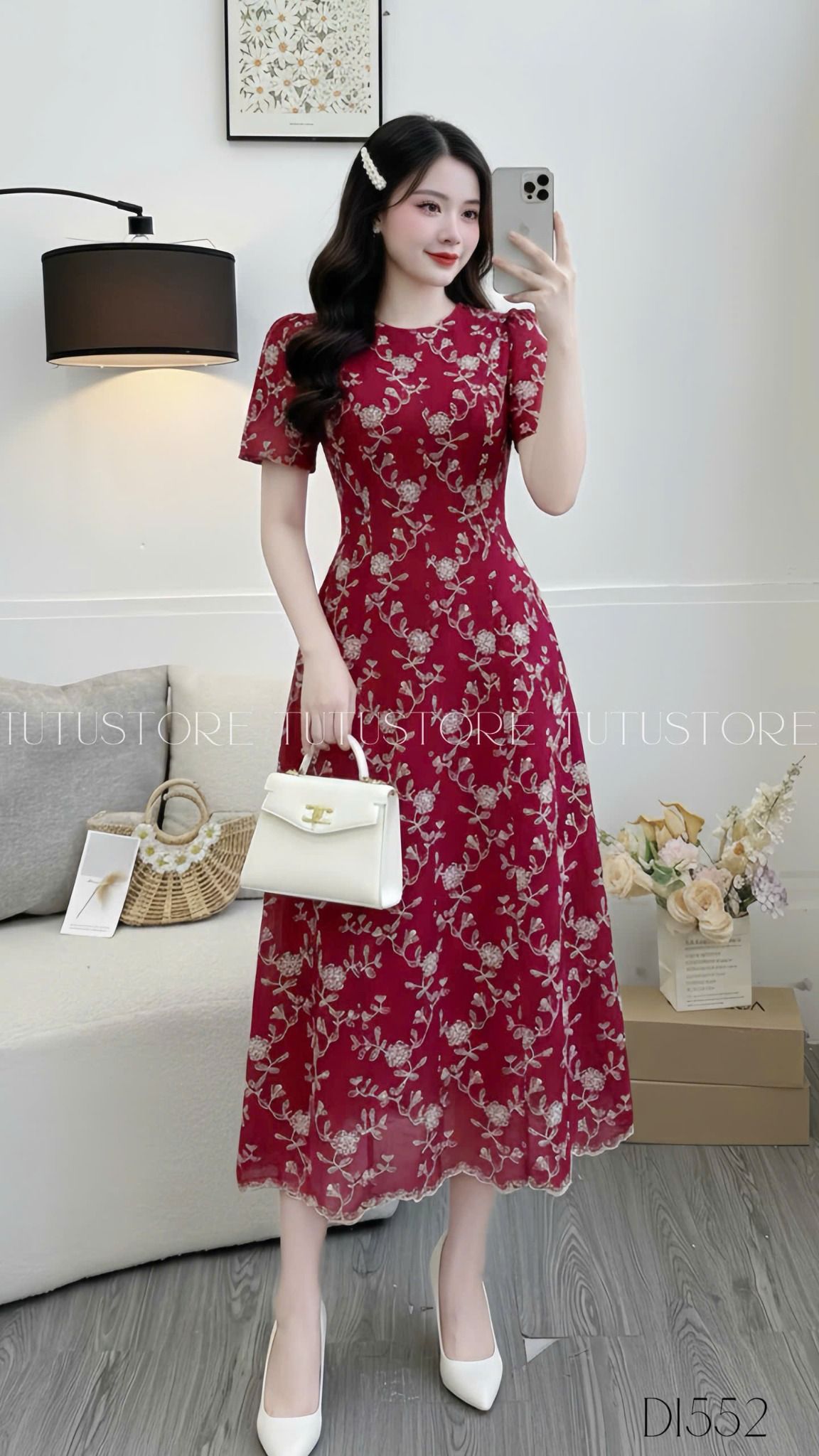 Đầm thiết kế cổ tròn đi tiệc TuTu Store - Mã D1552