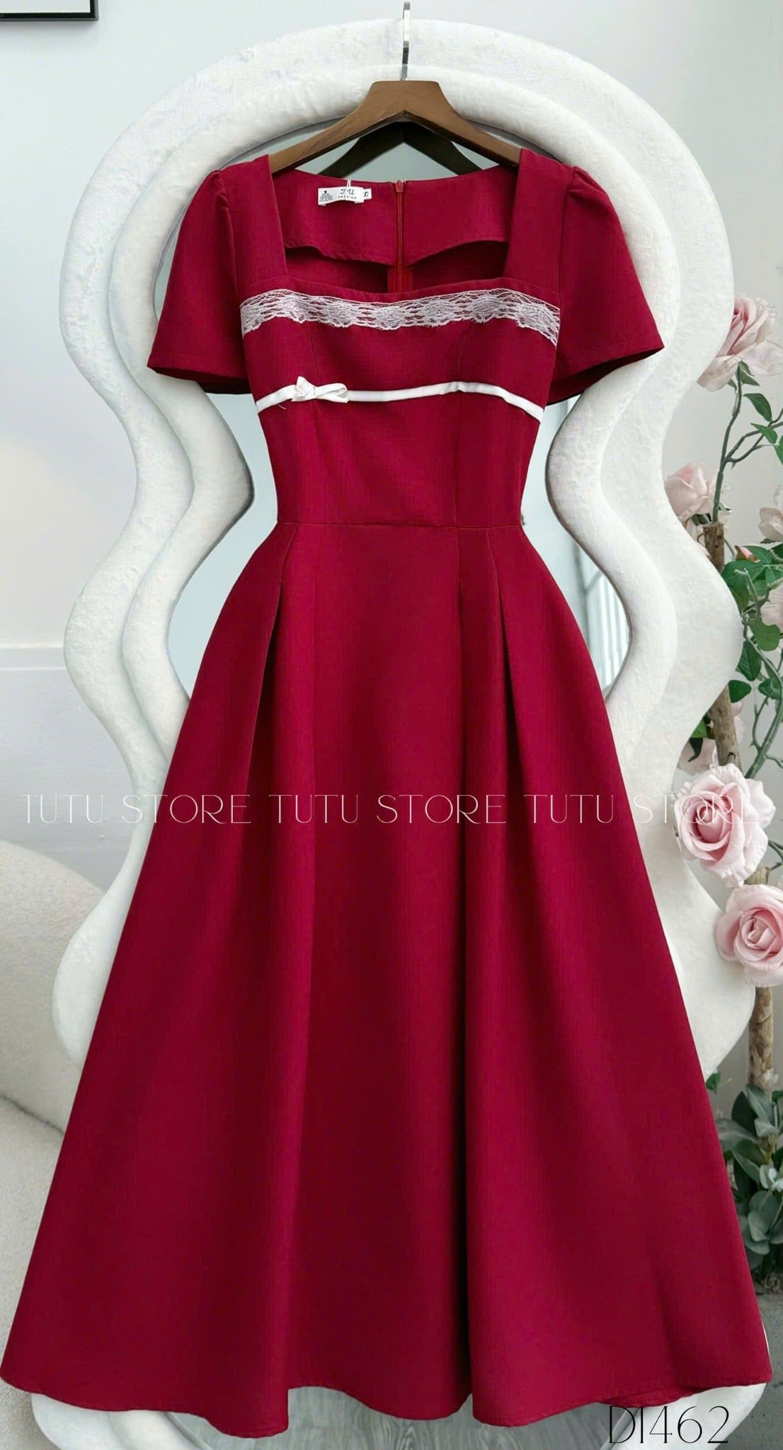 Đầm Cotton Mịn Thiết Kế TuTu Store Phù Hợp Đi Chơi Dành Cho Nữ - Mã D1462