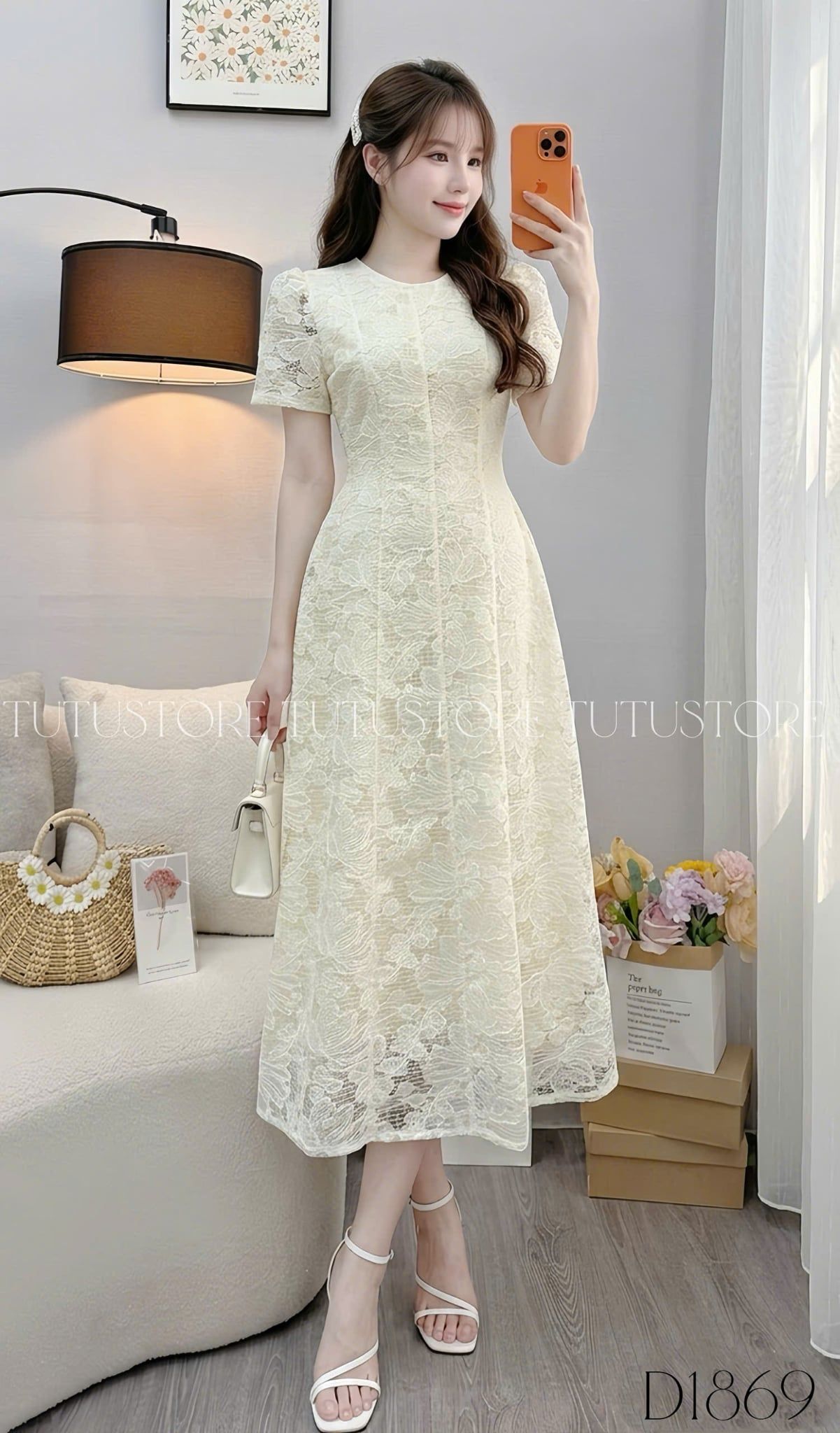 Đầm Thiết Kế Cổ Tròn Dáng Xòe Đầm Đi Tiệc TuTu Store Mã D1869