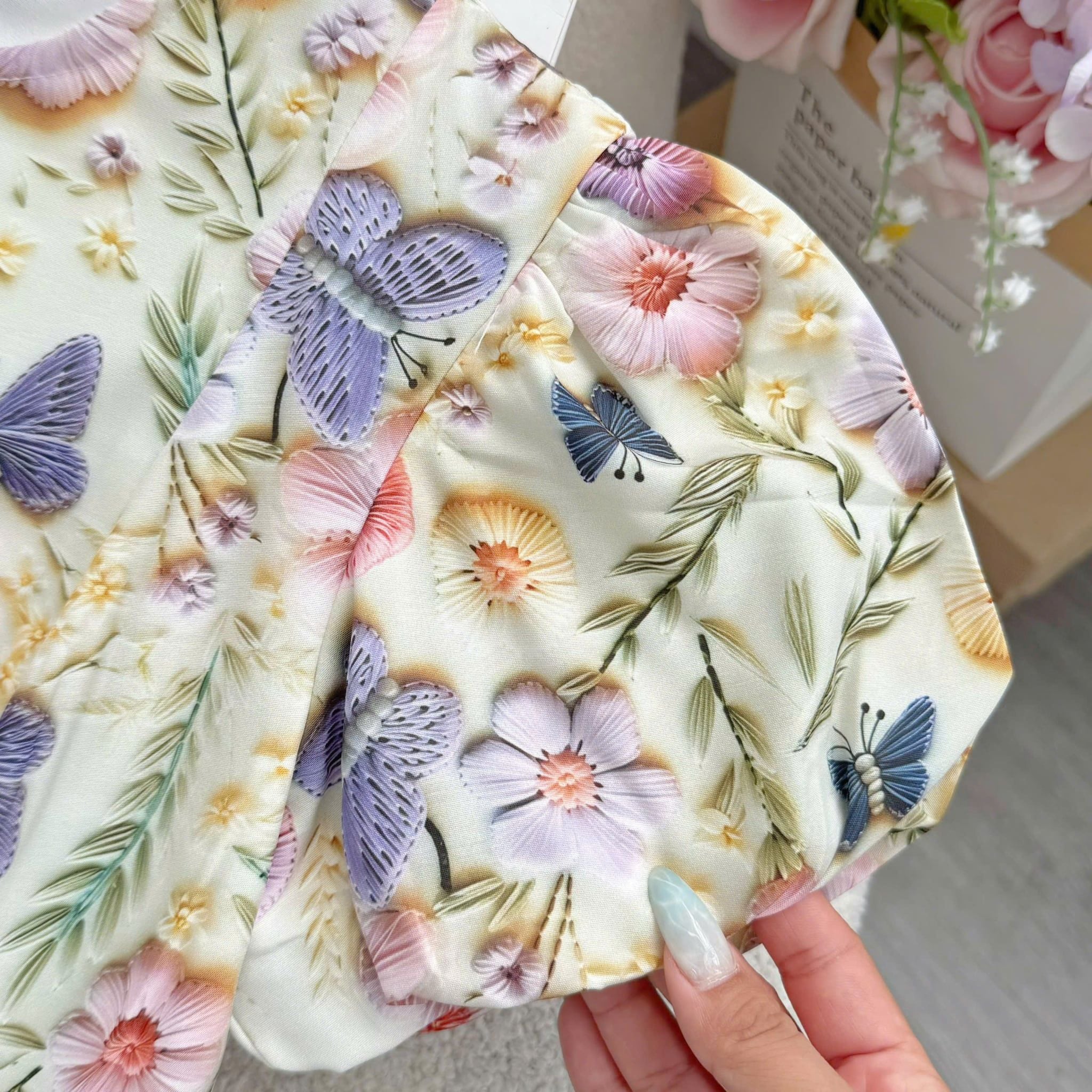 Đầm Hoa Thiết Kế Cổ Tròn Dáng Đuôi Cá Nhẹ Đầm Đi Tiệc TuTu Store Mã D1852