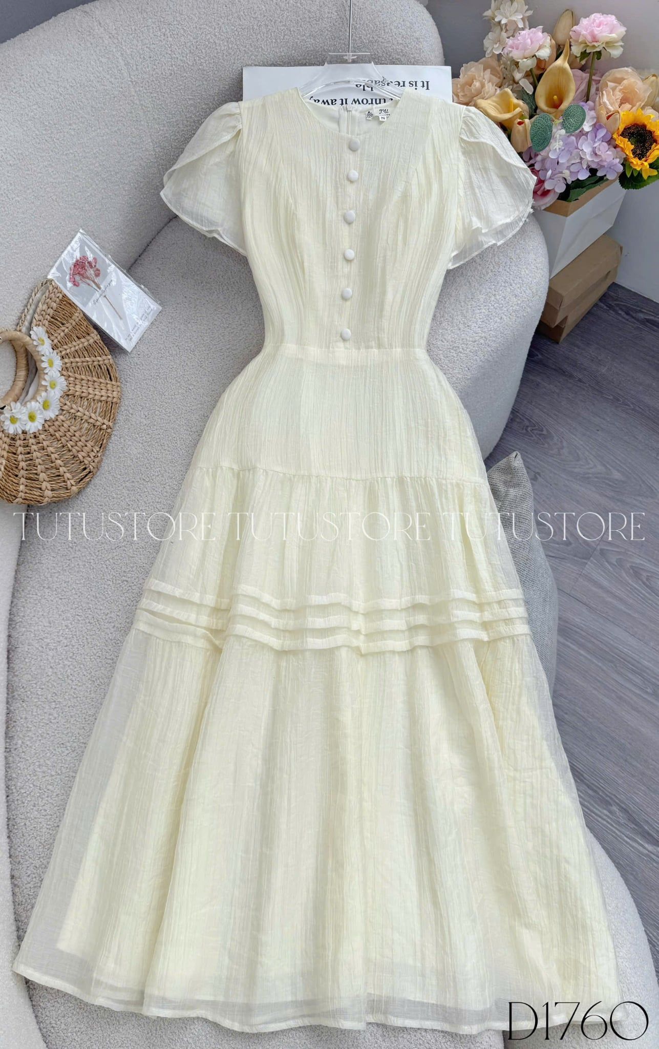 Đầm Thiết Kế Chiết Eo Tùng Xòe Đi Chơi TuTu Store Mã D1760